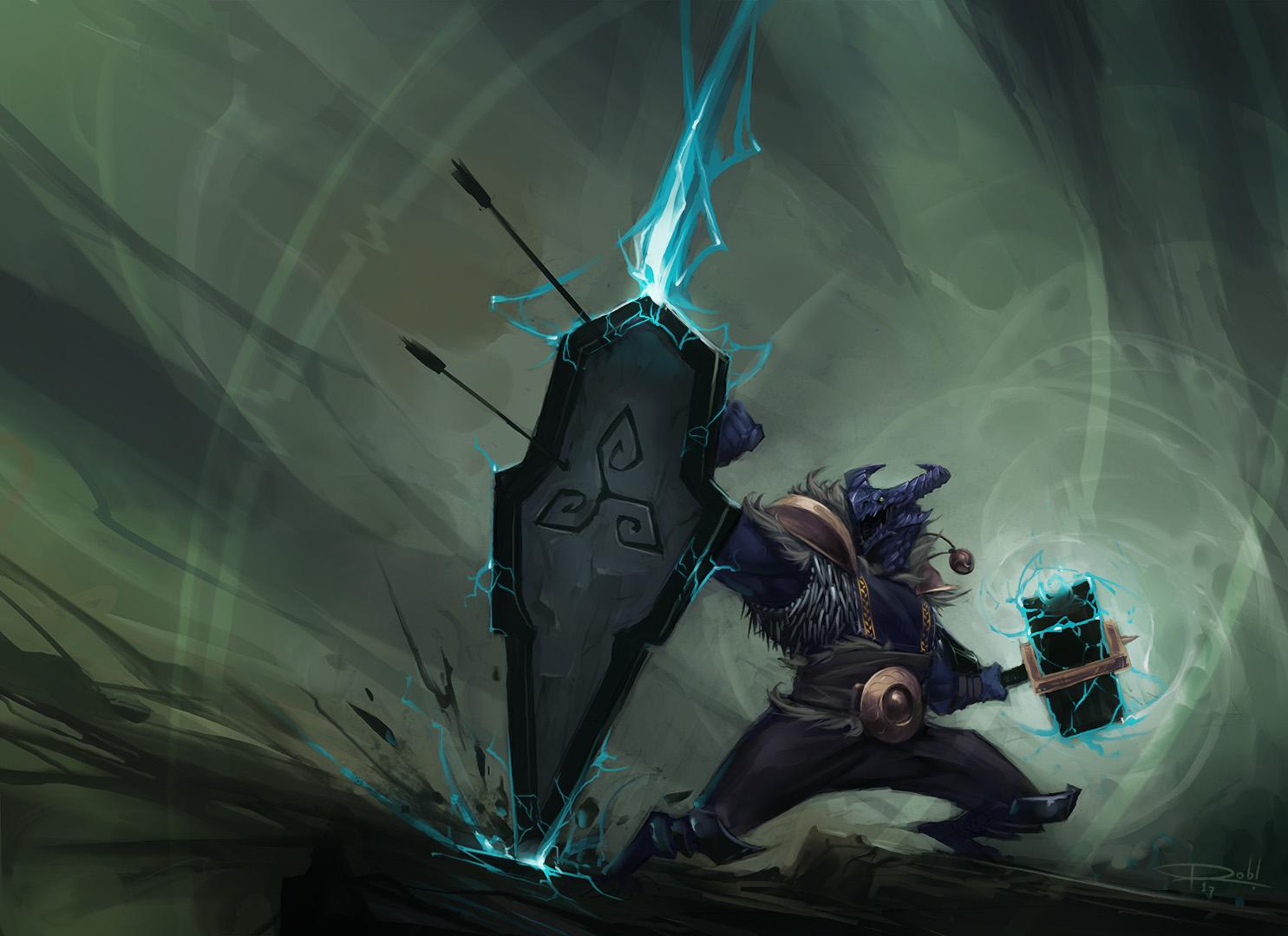 [Art] Ragtar Tordenhammer, Dragonborn Storm Cleric! r/DnD