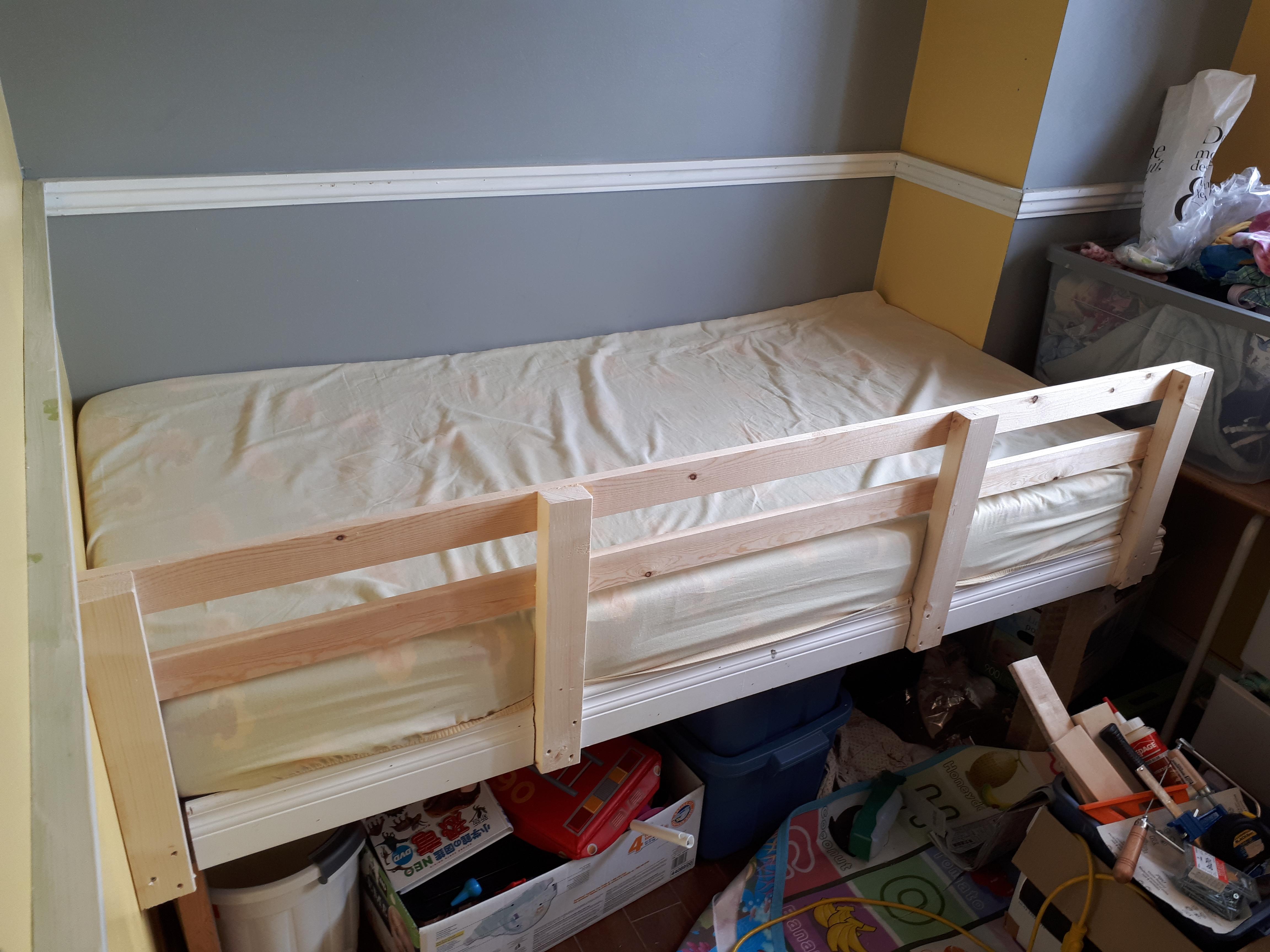 Afternoon working on toddler bed railing. Next is stairs r/woodworking