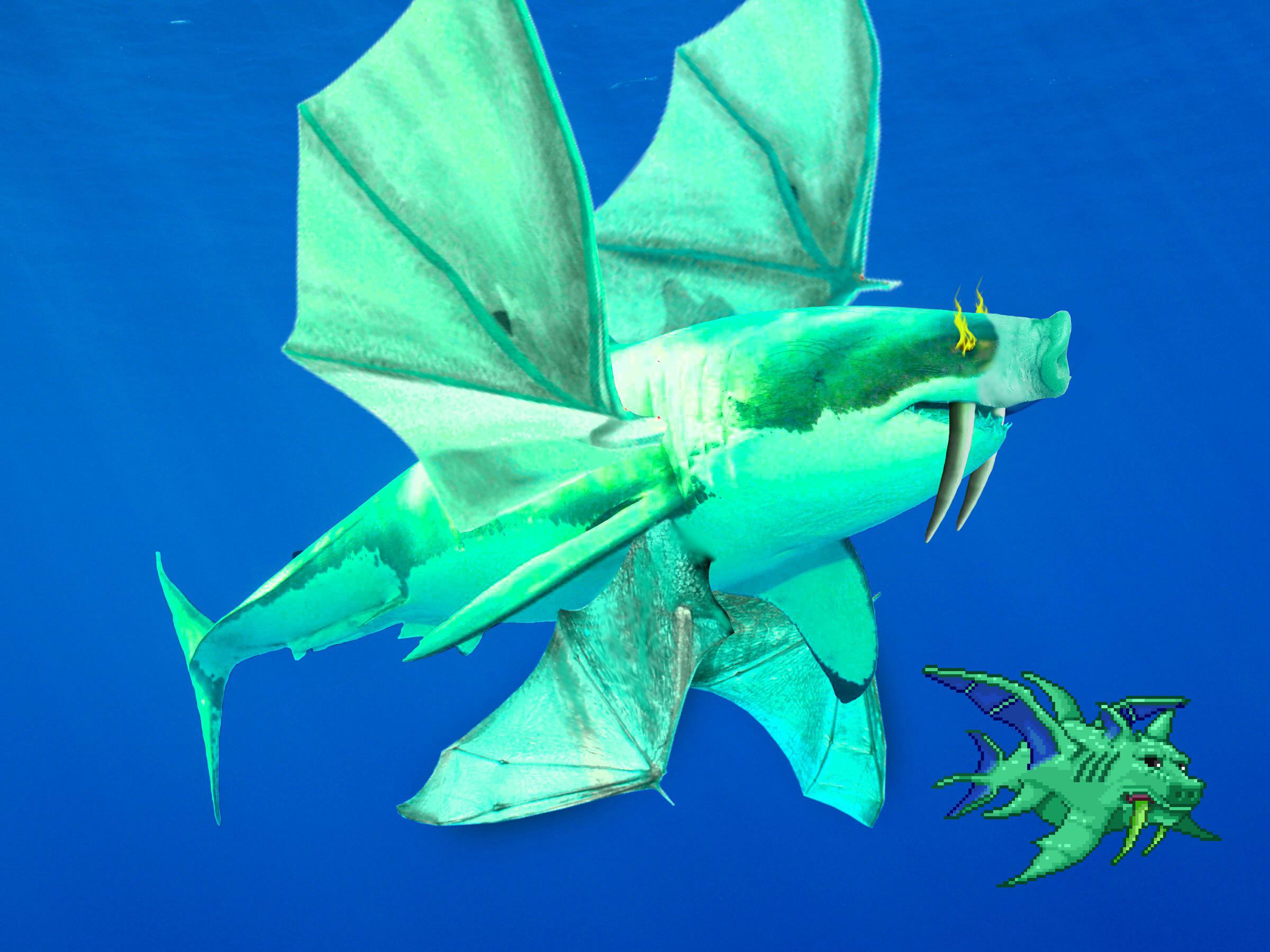 I made Duke fishron r/Terraria