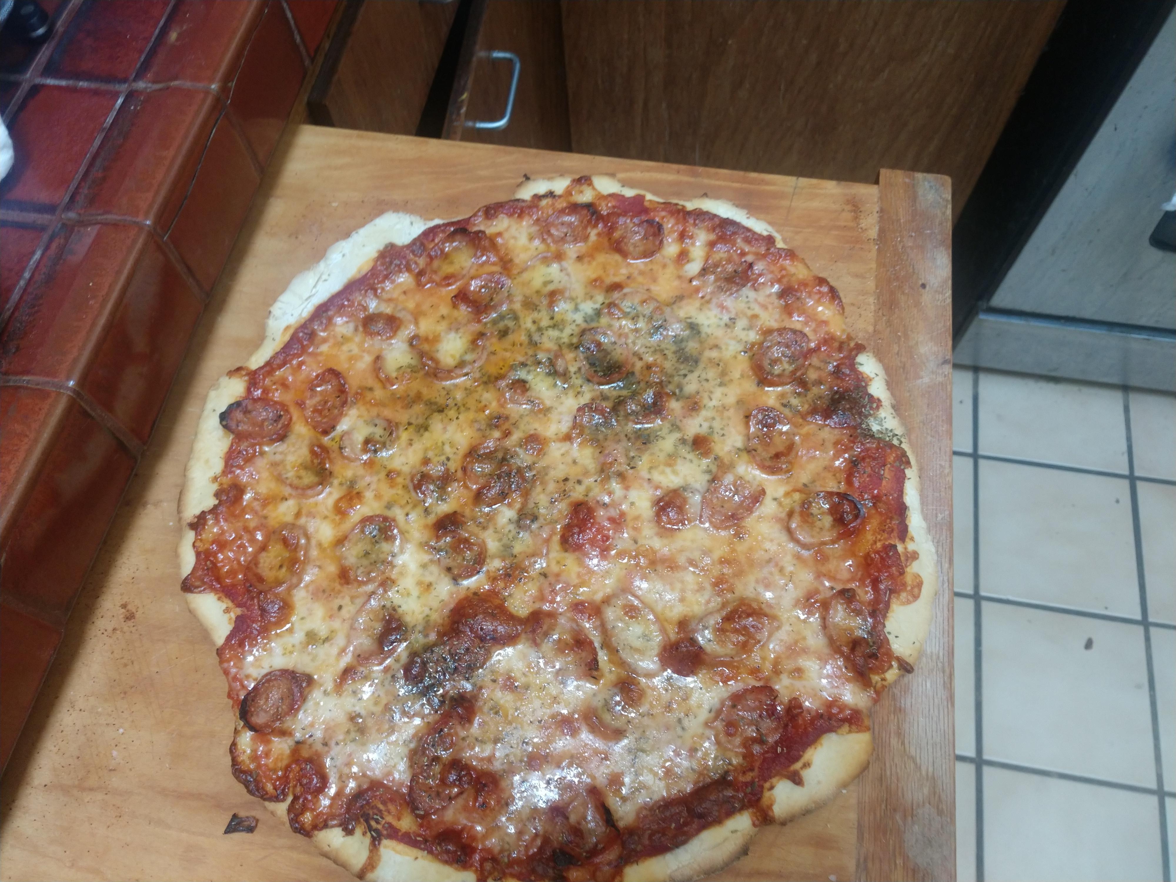 [Homemade] Andouille sausage pizza r/food