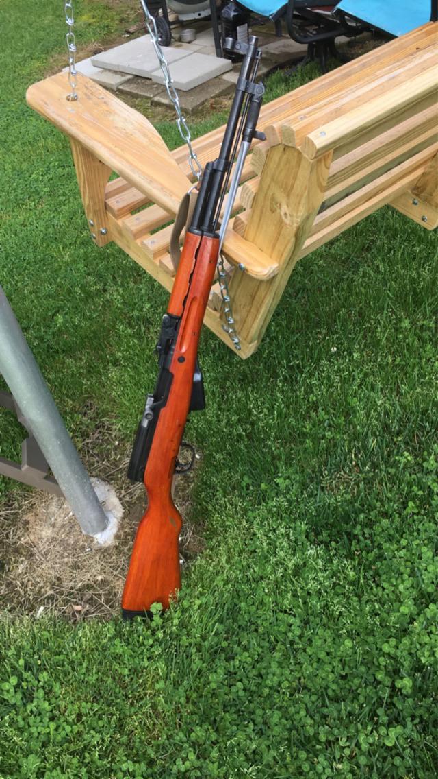 An SKS in its natural habitat, the front yard SKS