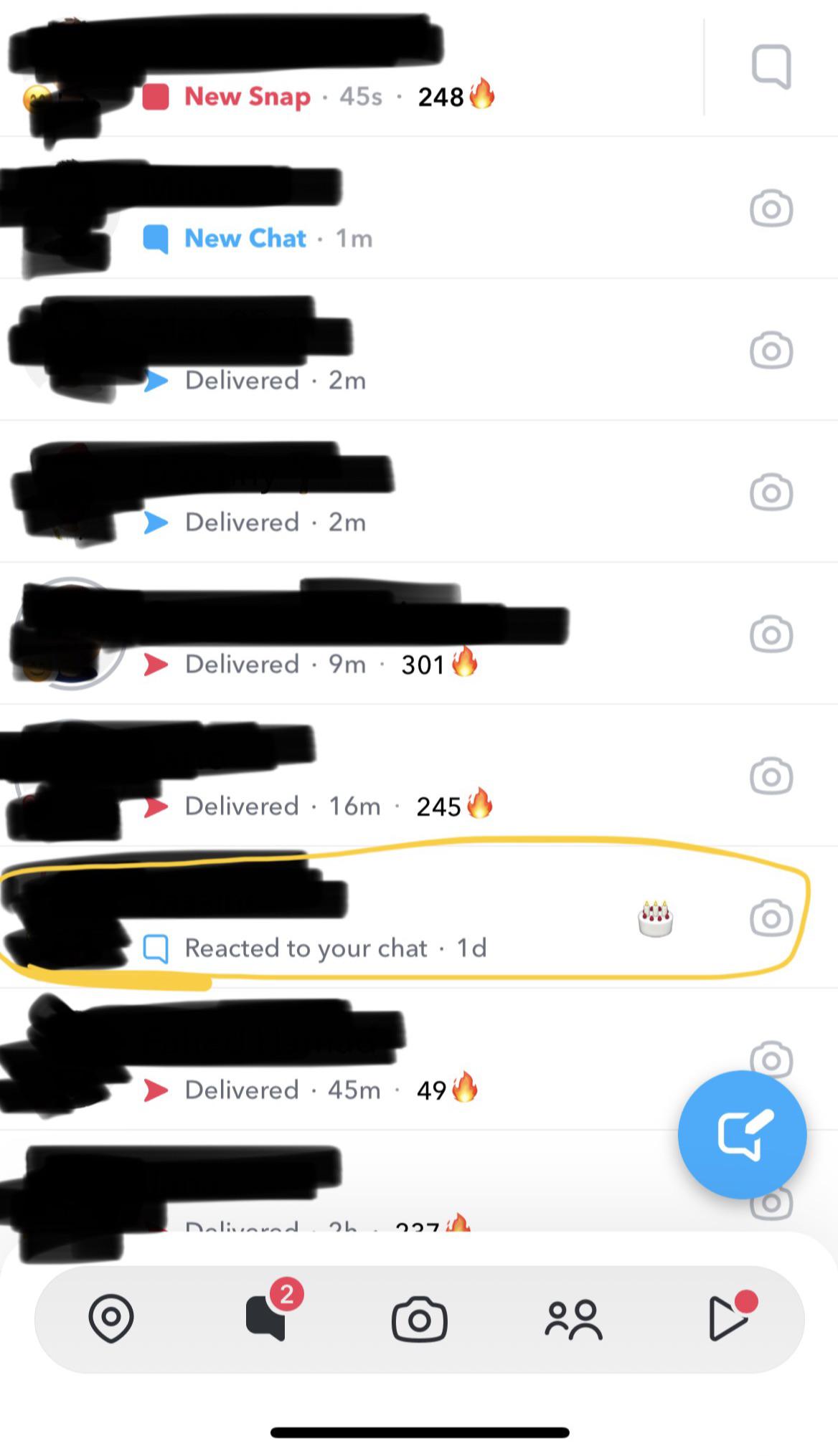 Sent chat but not showing as delivered, only showing up as I opened