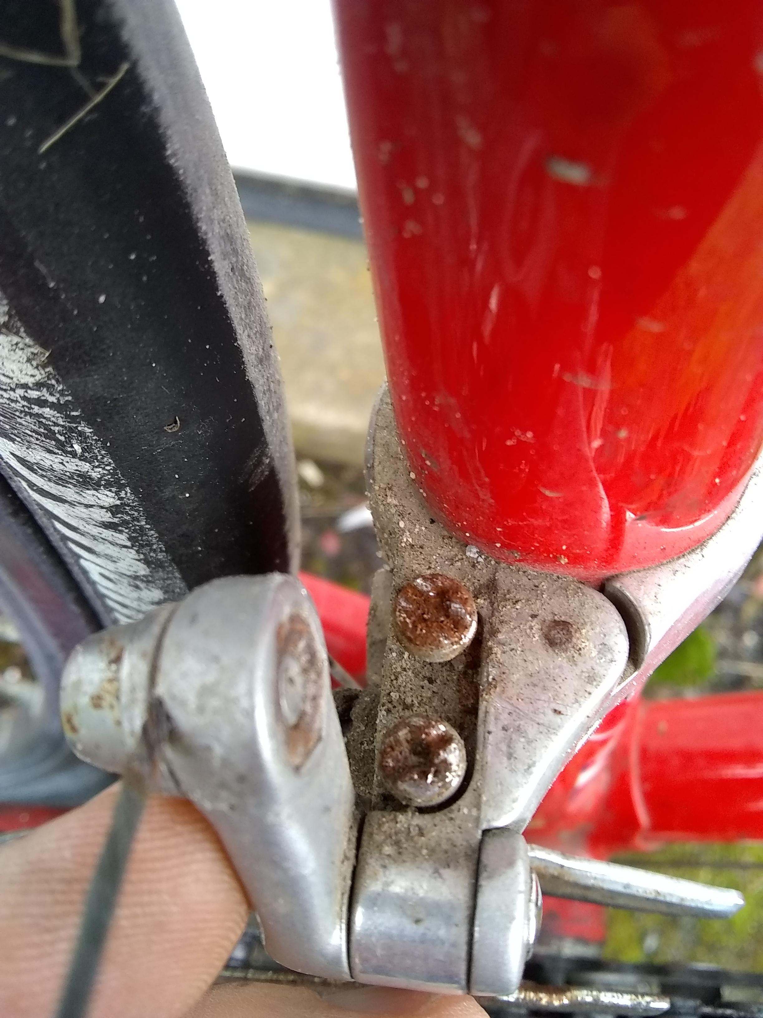Front derailleur limit screws completely rusted/stripped. Any way to