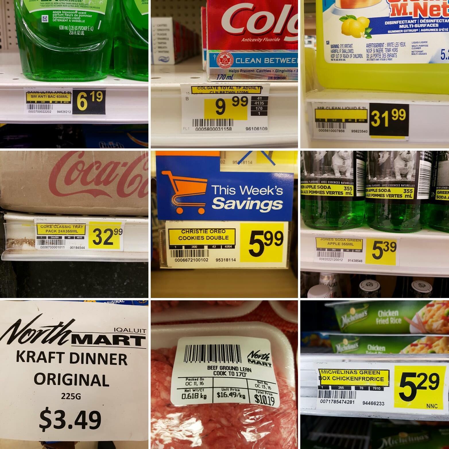 Prices of Food in the Canadian Arctic (Iqaluit, Nunavut). I worked