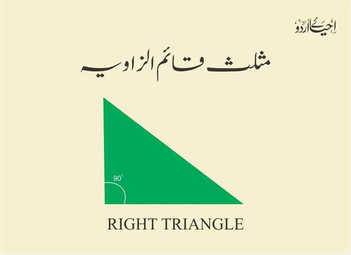 Right Triangle in Urdu r/Urdu