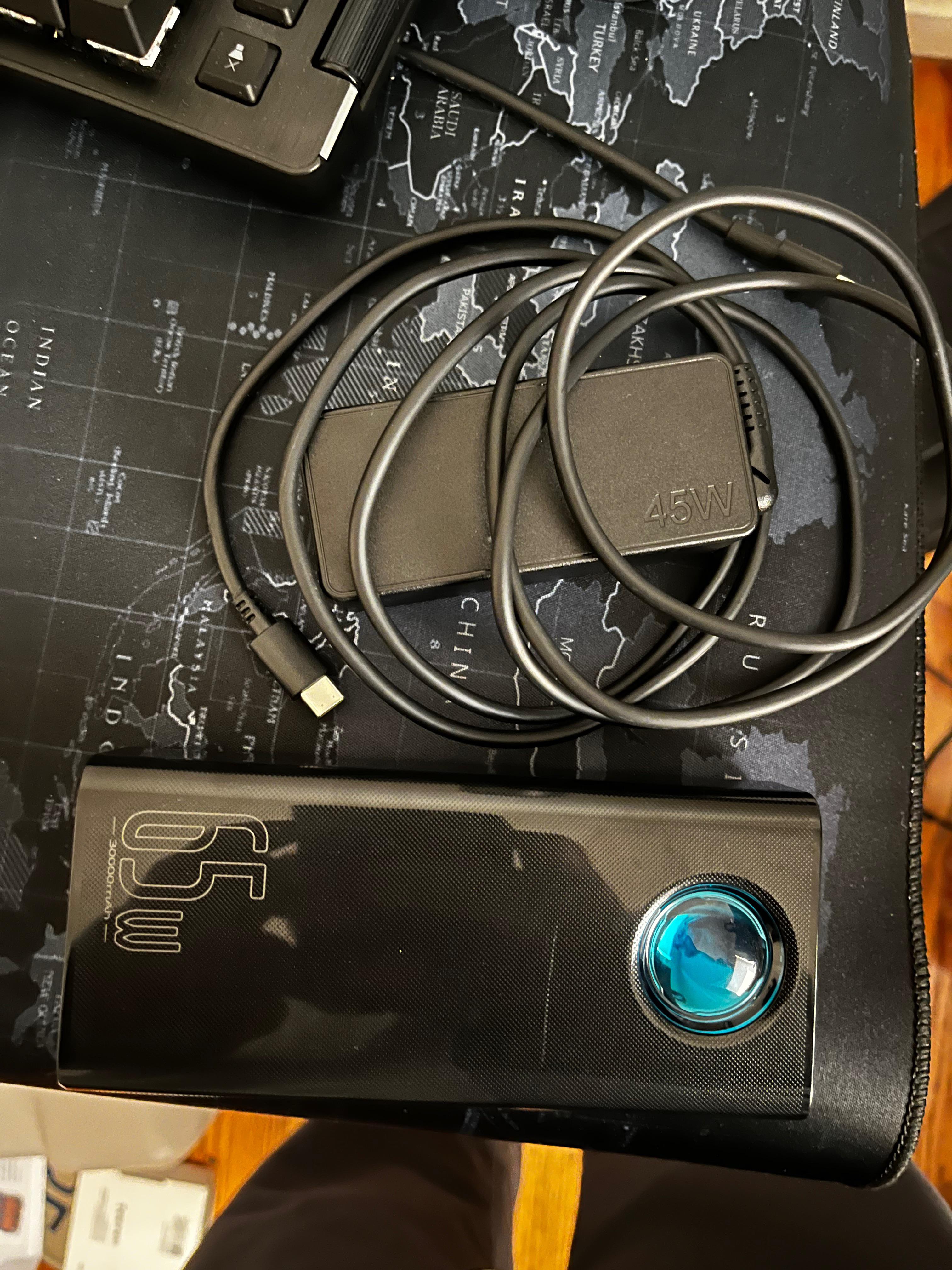 What’s everyone using to charge their power bank, I was using my laptop