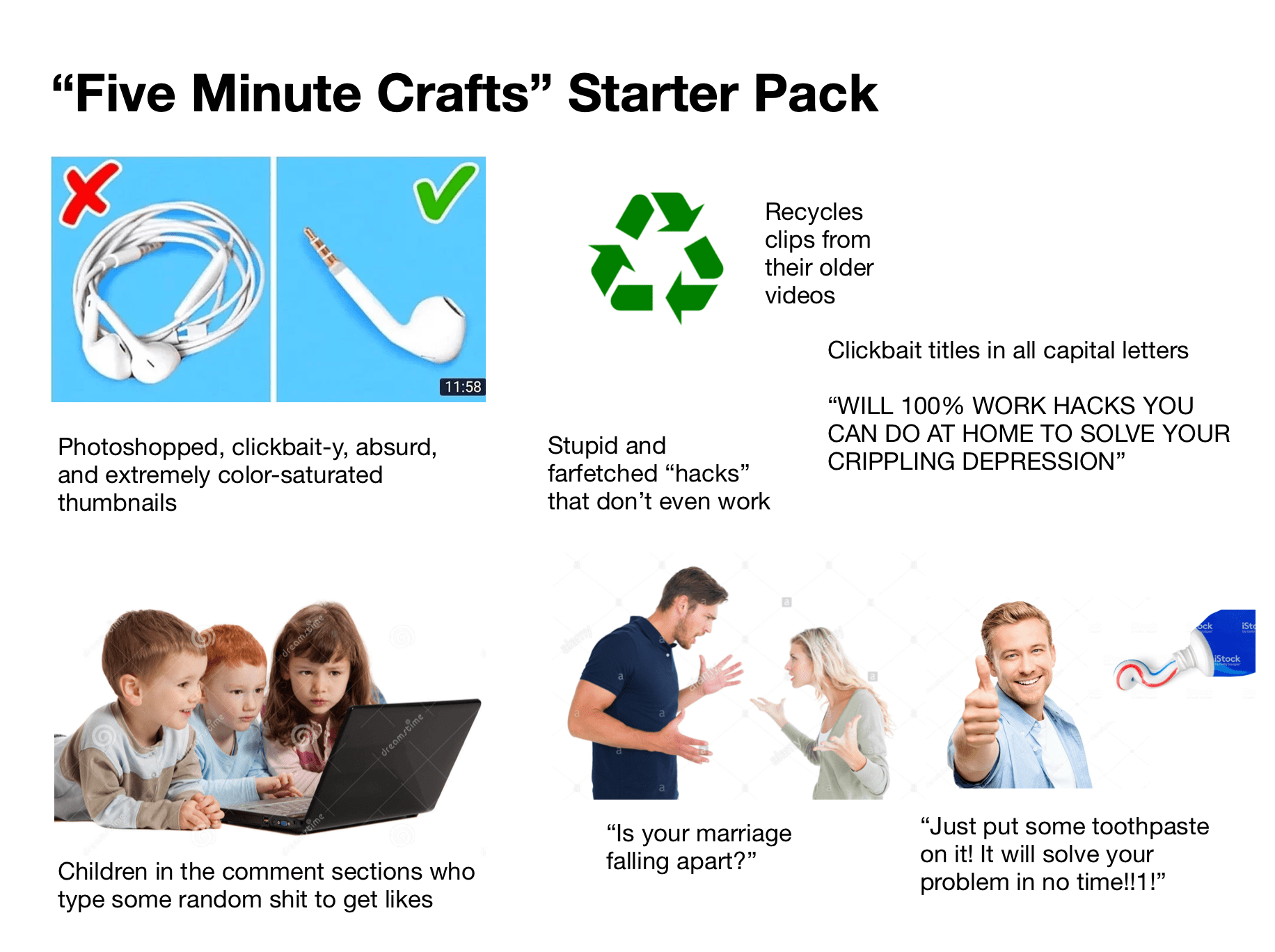 "Five Minute Crafts" Starter Pack starterpacks