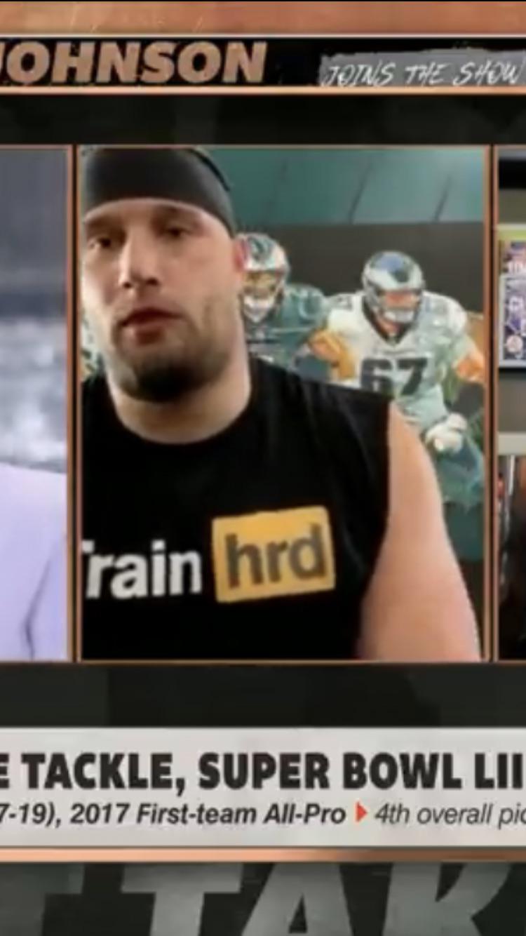 Lane Johnson’s shirt on first take today r/eagles