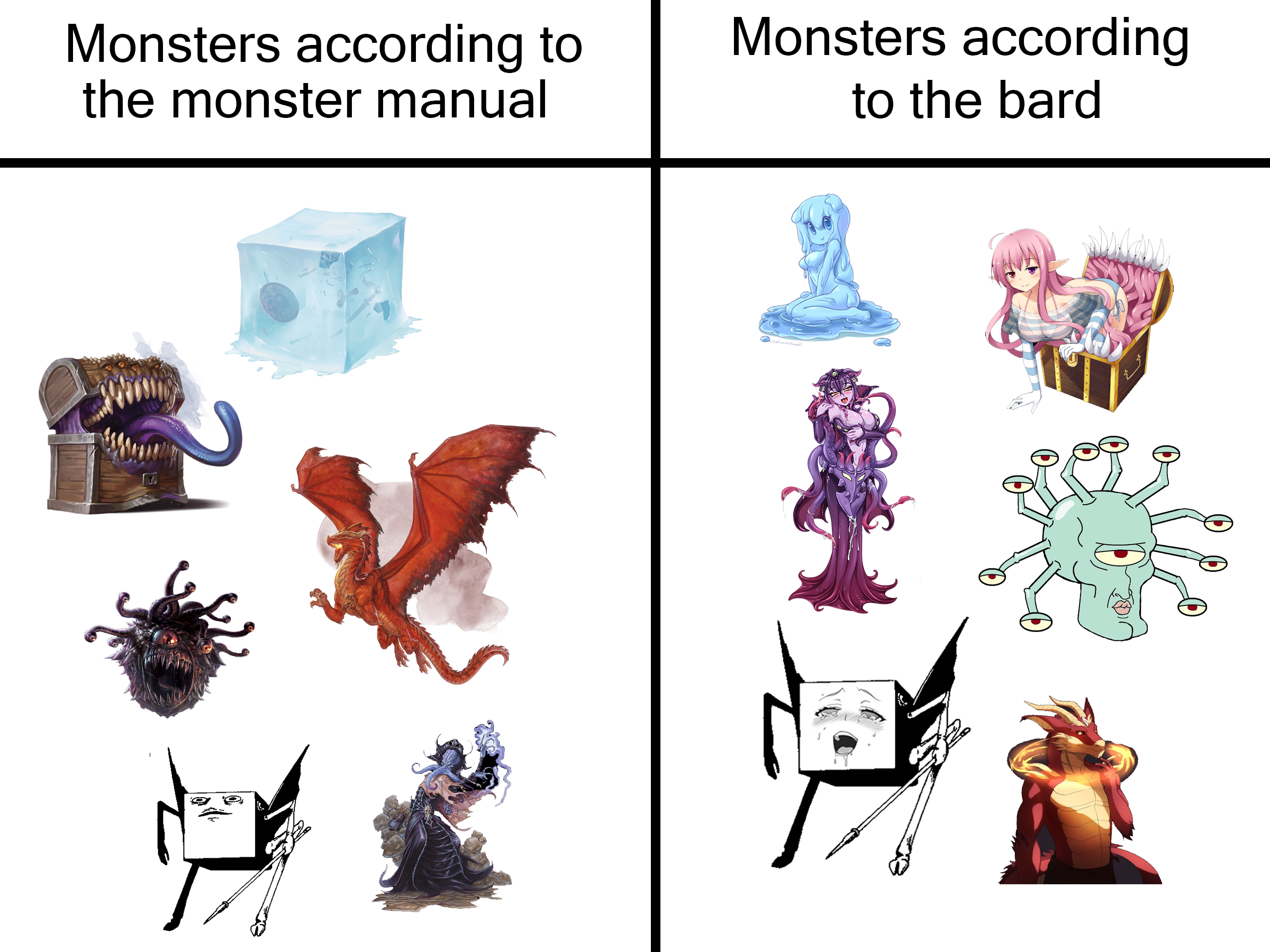 Gelatinous cube be lookin low key thicc, ngl r/dndmemes