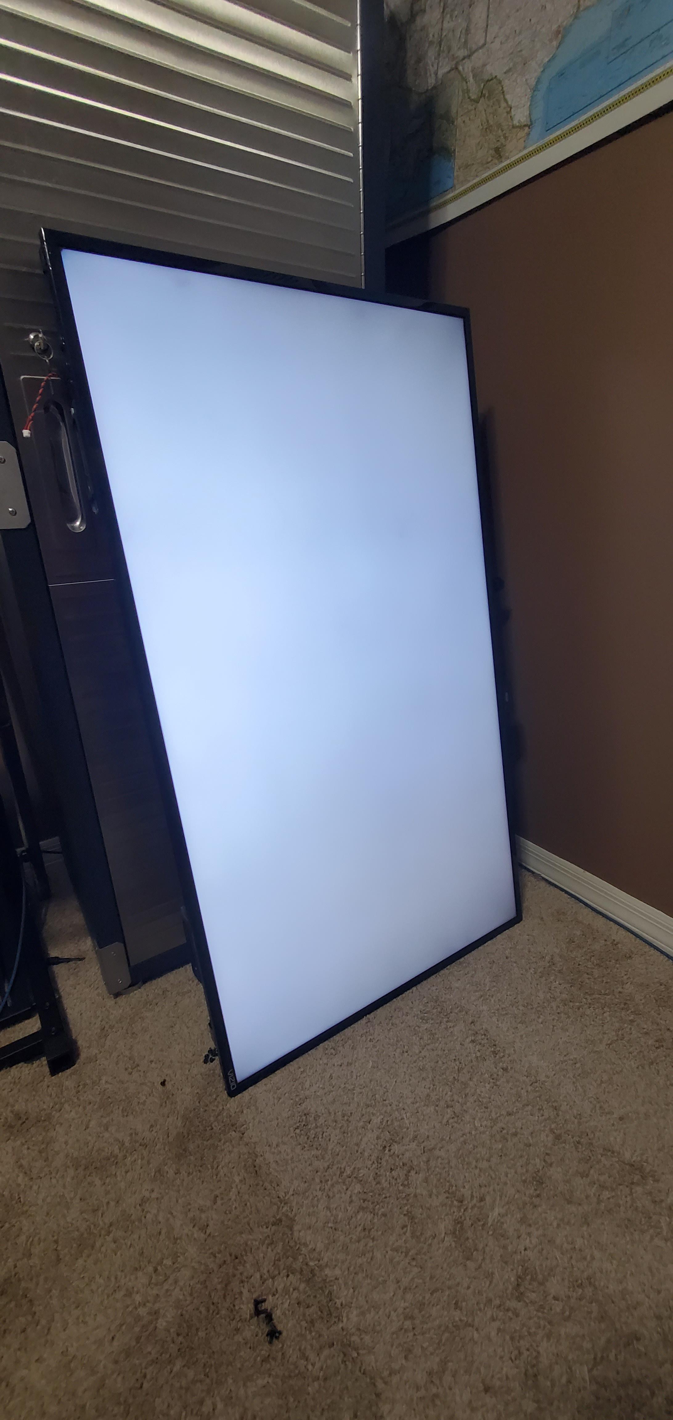 Vizio E50xE1 white screen suddenly, sound works and seems to dim some