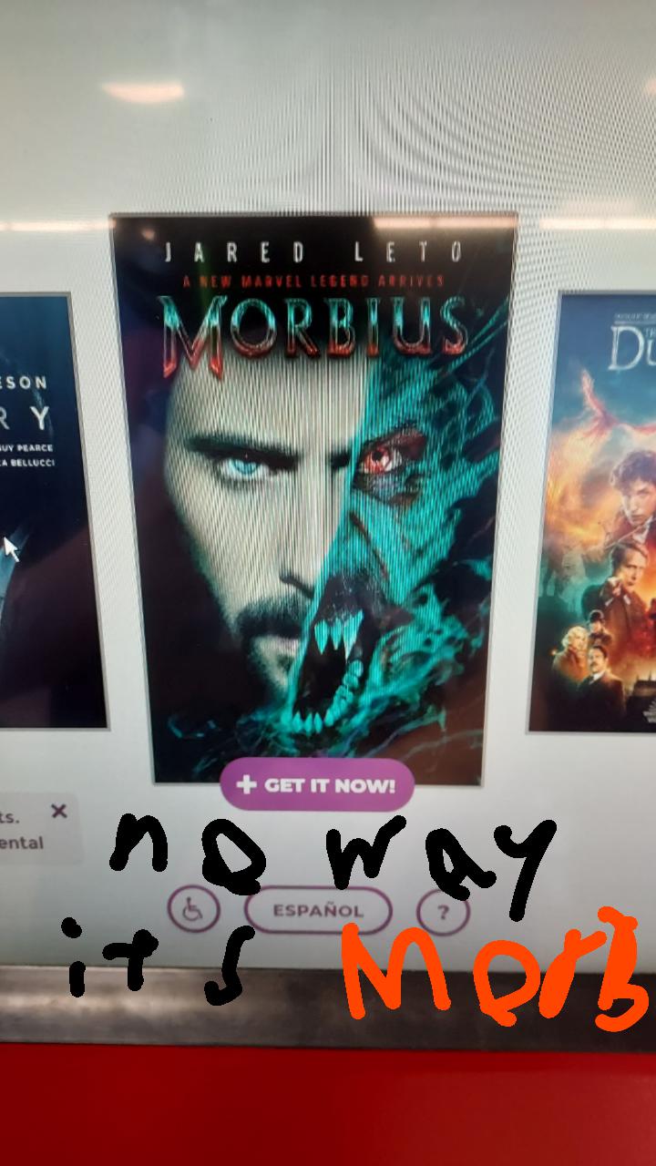 redbox accepts the movie of all time Morbius