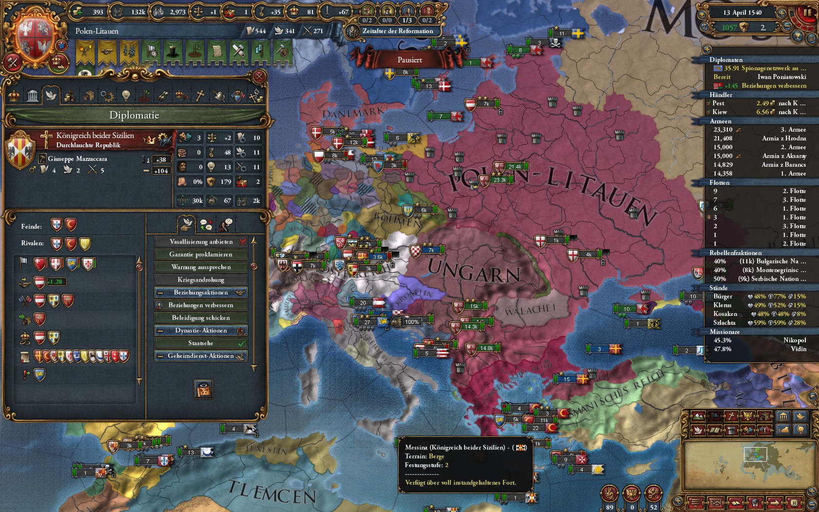 Naples formed The Two Sicilies r/eu4