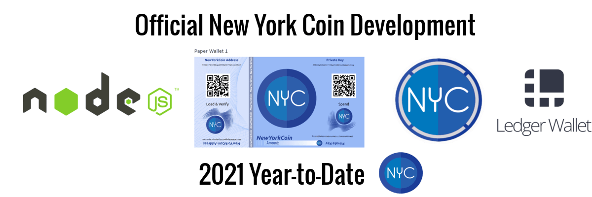 NYCoin Development 2021 (YeartoDate) NewYorkCoin Client for Node.JS