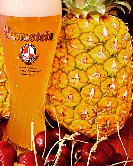 Firkin Friday featuring fresh Cherry Pineapple Golden Lager. 4 abv