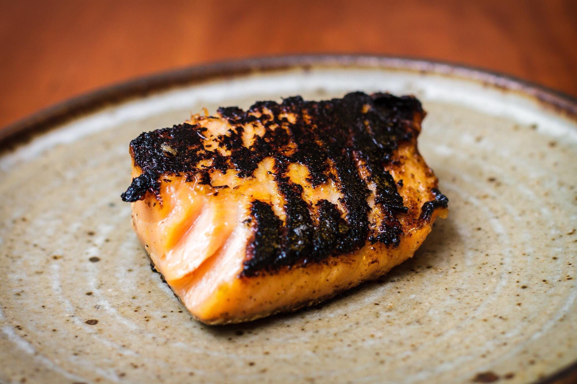 Nobu style charred miso salmon. Marinated 60 hours and cooked at 53c