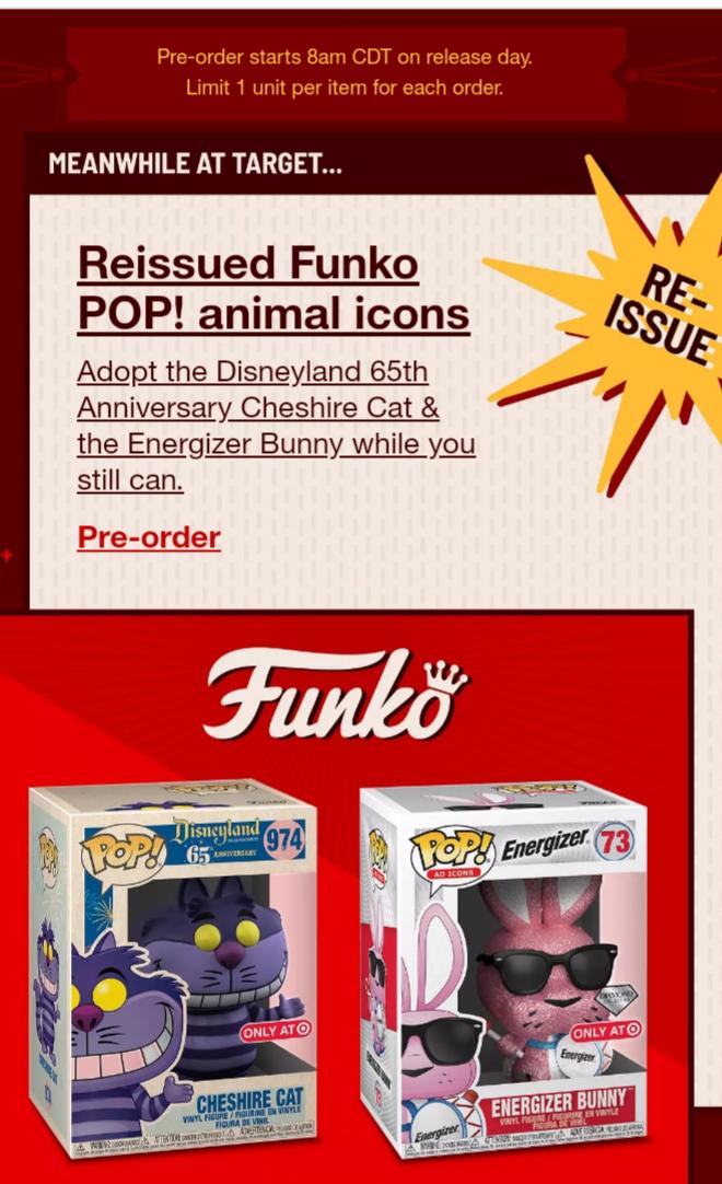 Target Funko Pop online restocks drop in a few hours on The Collector's