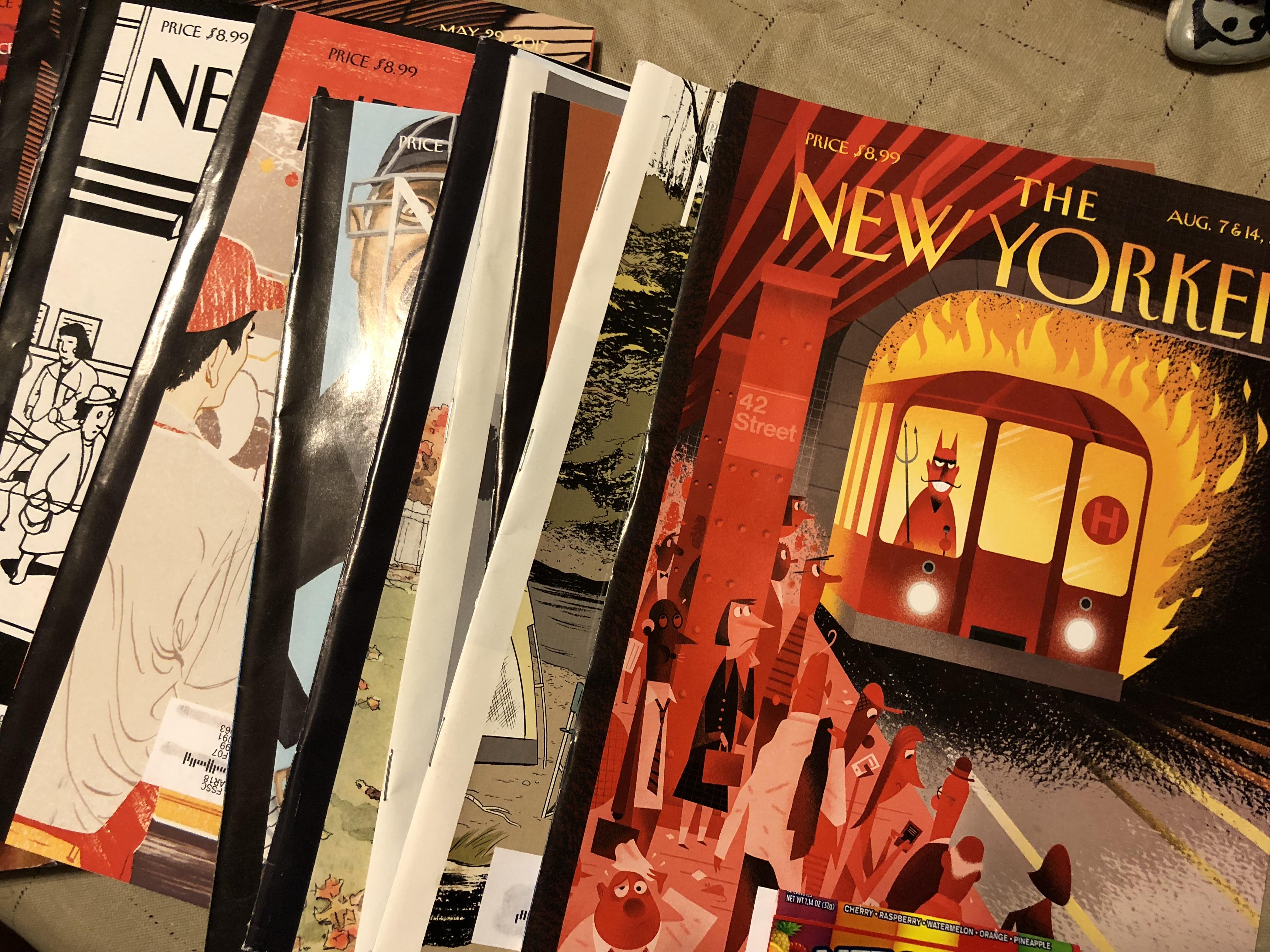 I have a stack of unread issues of The New Yorker sitting on my coffee