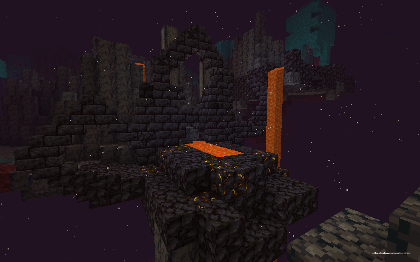 Abandoned Blackstone Structure using the new biome r/Minecraft