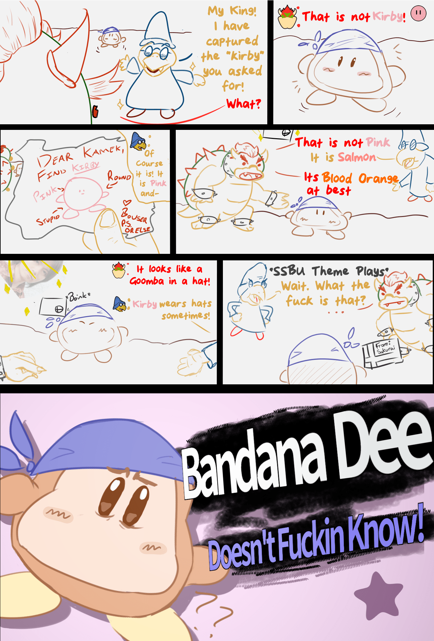 Bandana Dee Reveal Trailer Leaked! [Joke Comic] r/smashbros