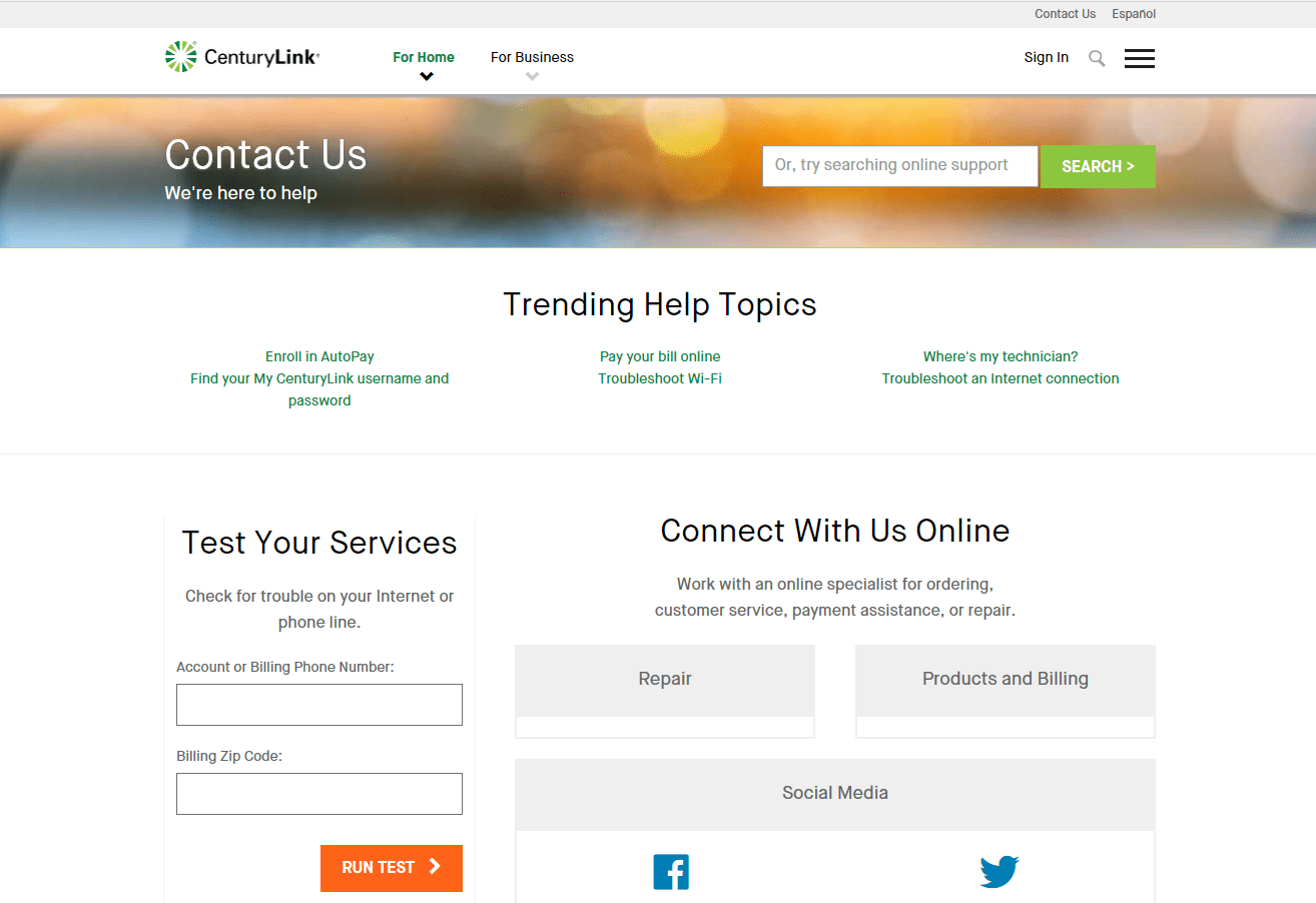 lost in crappy portal/website centurylink