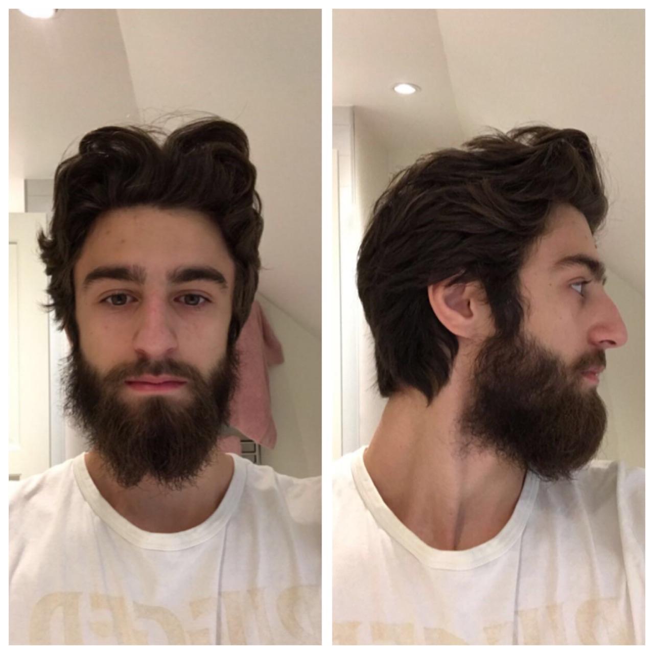 Progress Update. Growing my beard and hair out. Getting a trim next