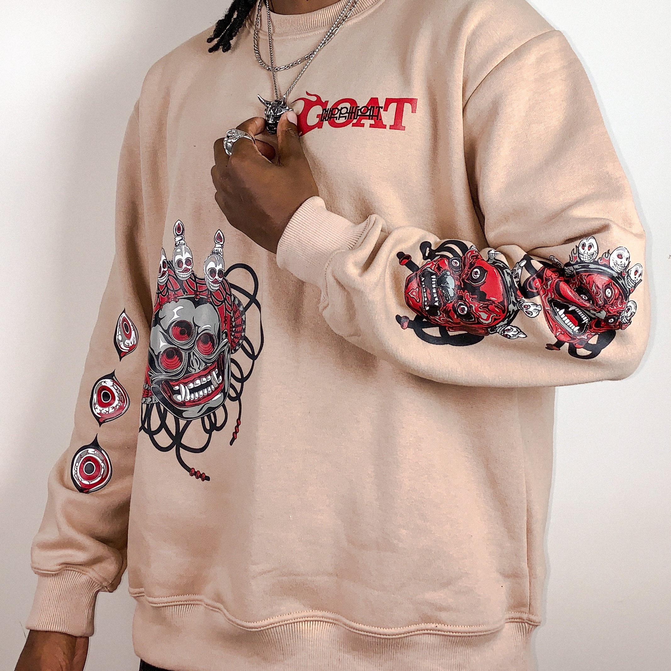 Screen printed sweatshirts based on an original I painted r