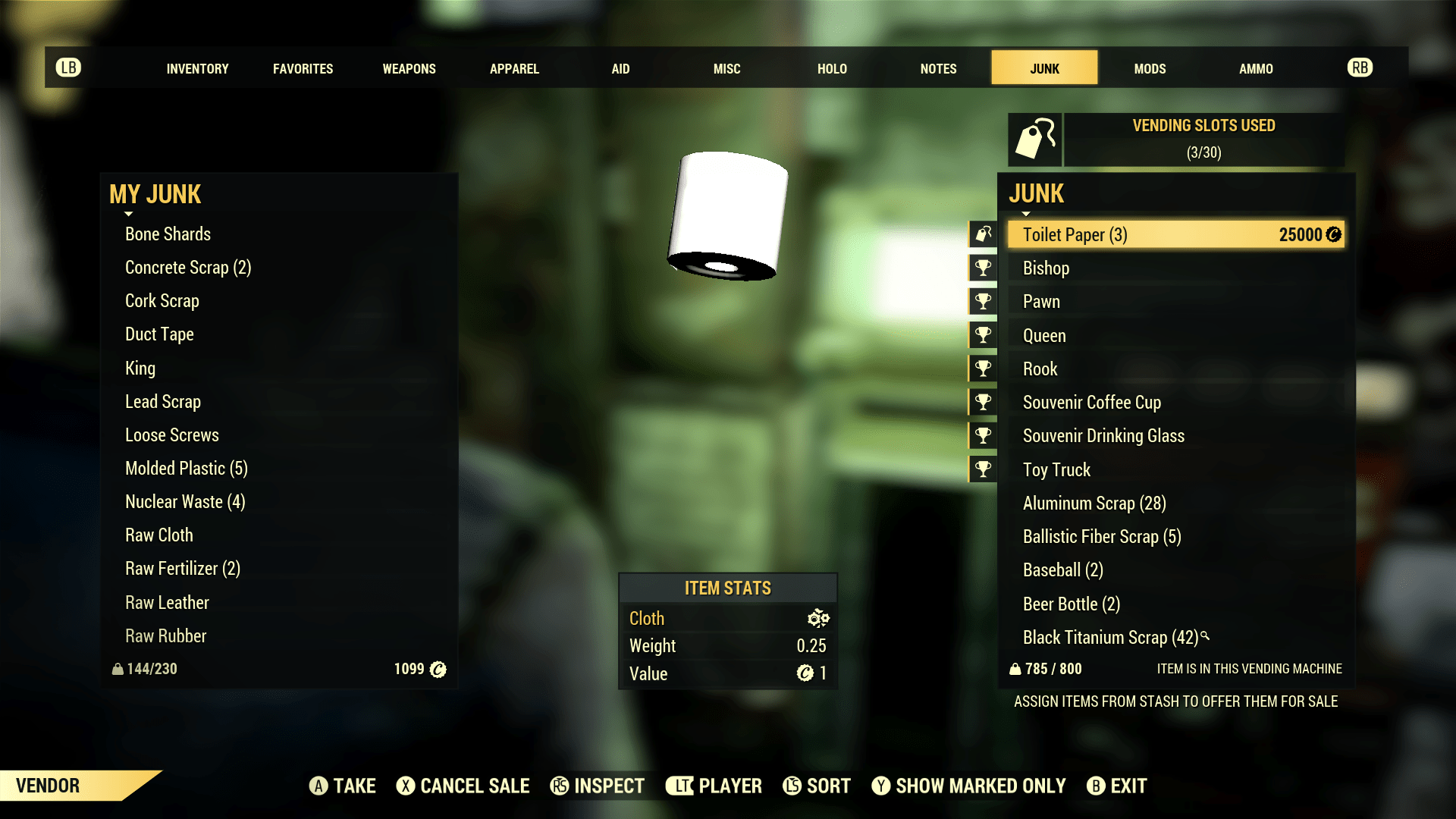 Anyone need toilet paper r/Fo76Memes