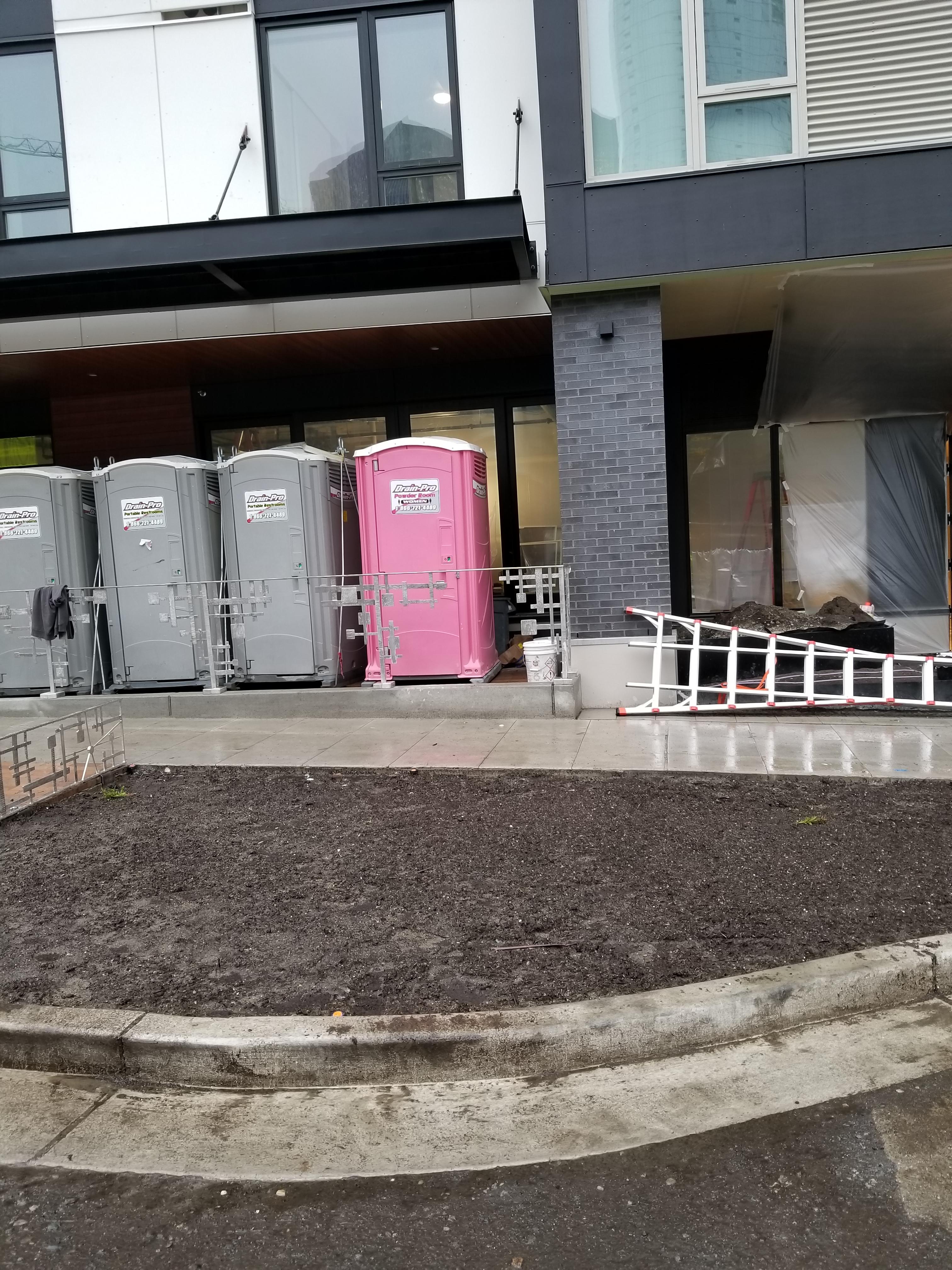Women's PortaPotty at a Jobsite mildlyinteresting
