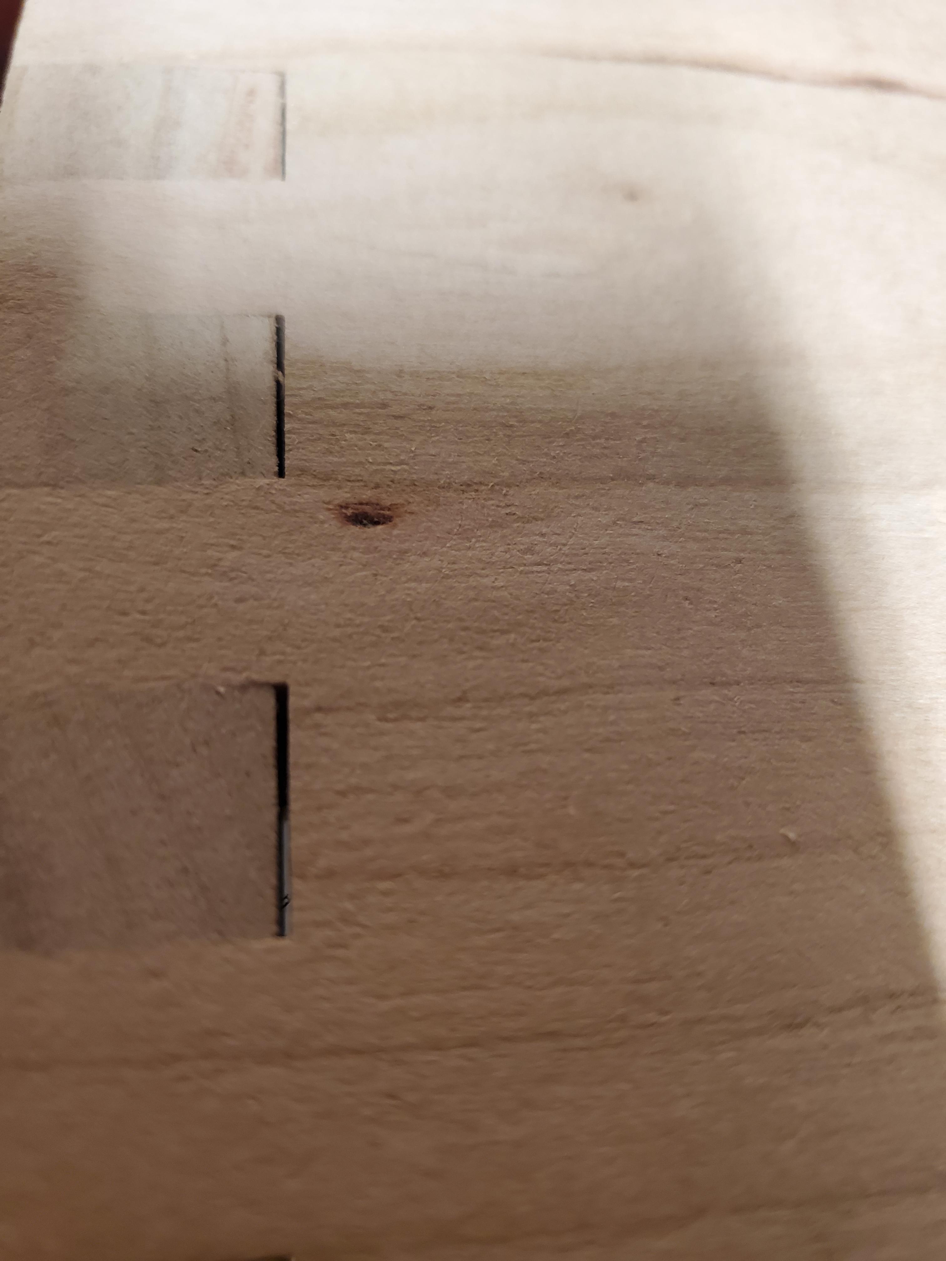 Box joint gaps on cherry... best way to fill these gaps? 13 paper