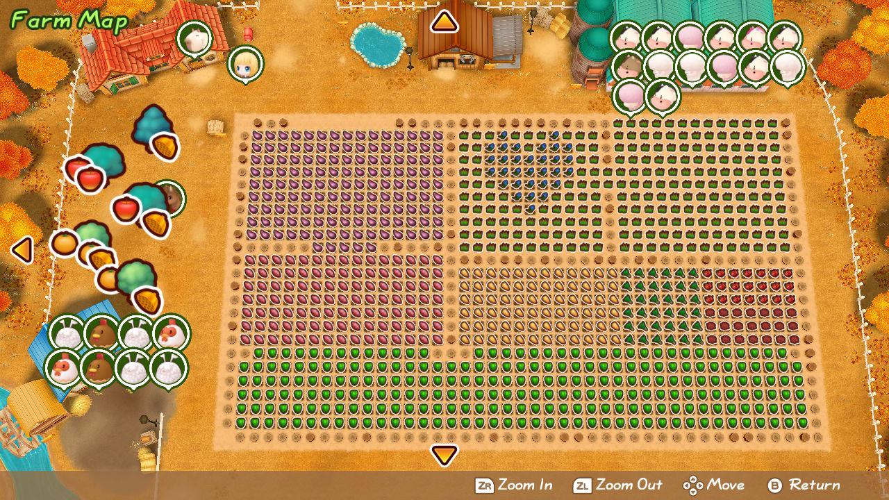 My current farm layout! No it’s not efficient, yes it wastes seeds