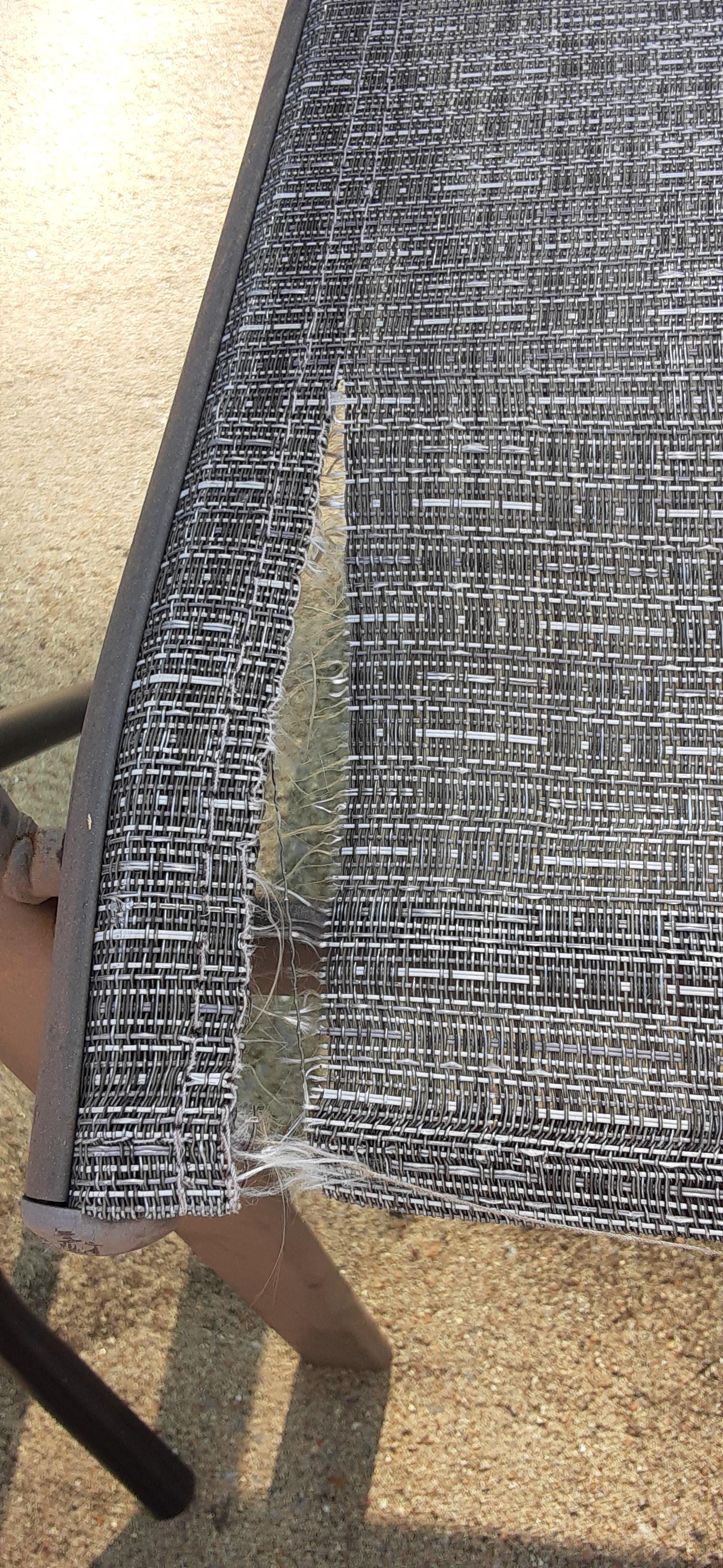 How to repair lawn chair? r/Visiblemending