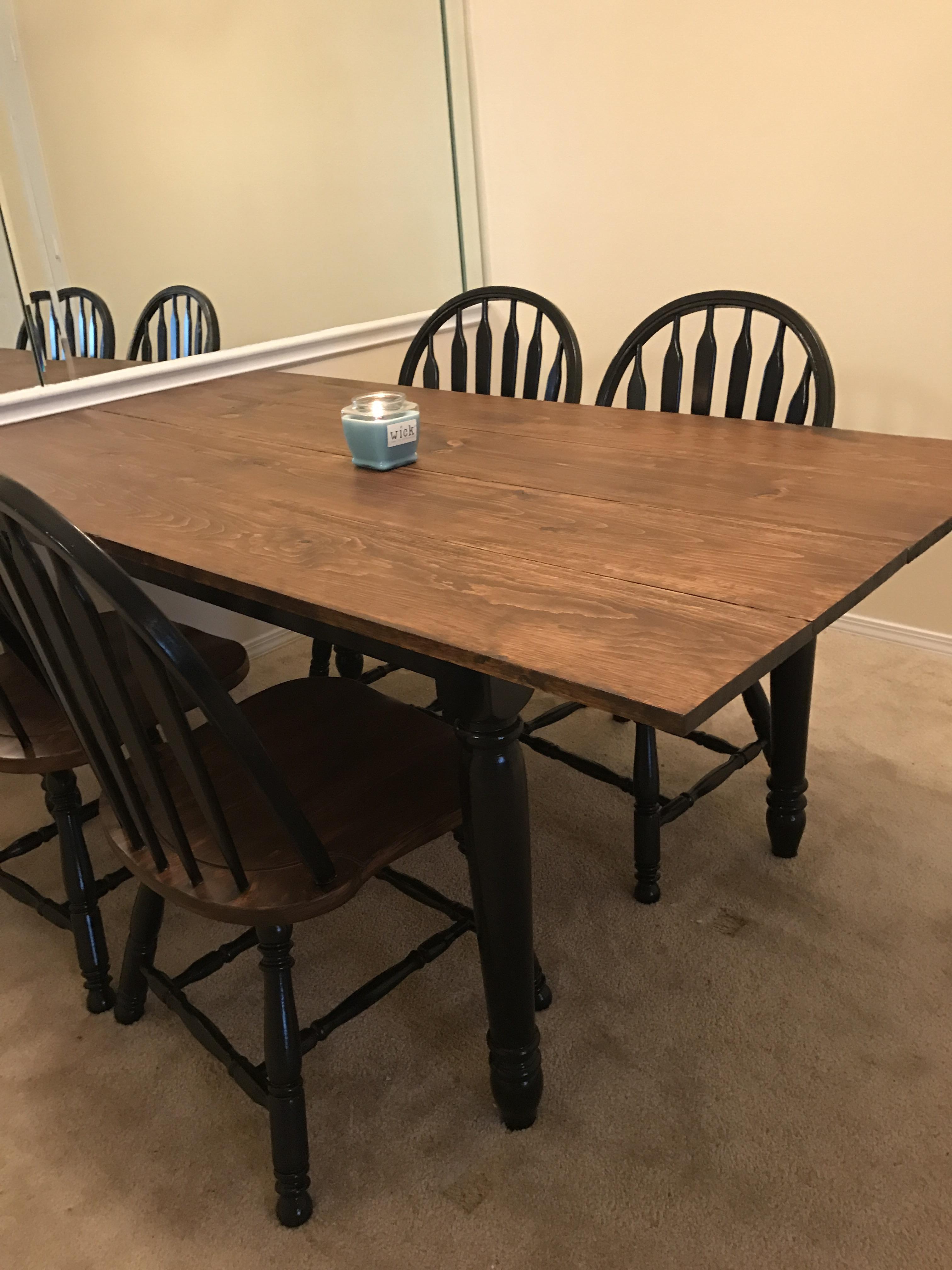I built a wood plank table and I'm pretty proud of the way it turned