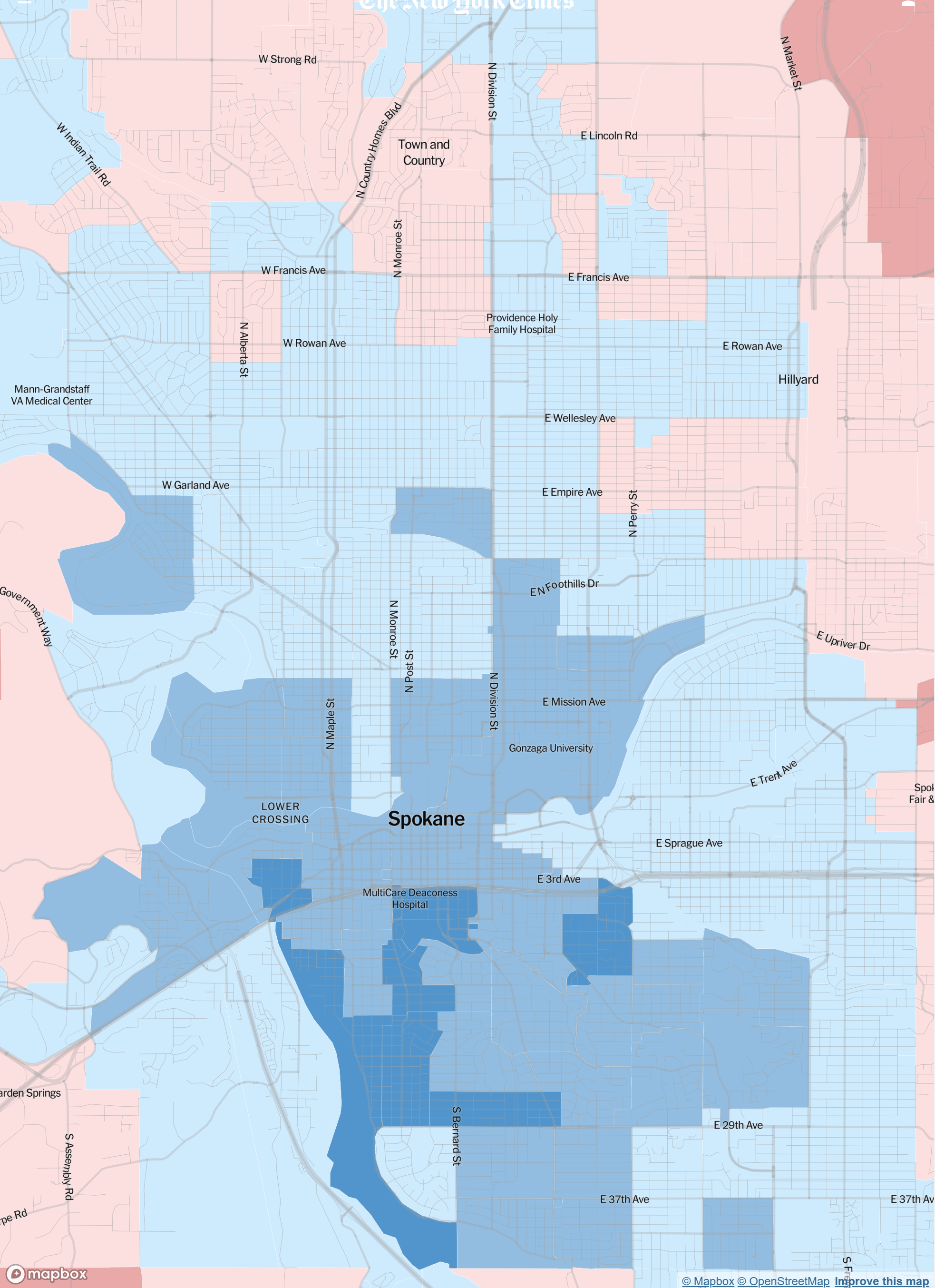 2020 Presidential Election Results by Zip Code Spokane