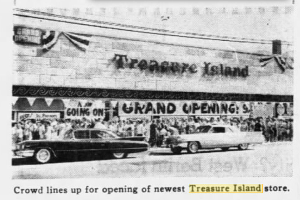 I just learned that Treasure Island Food Stores will close down all its