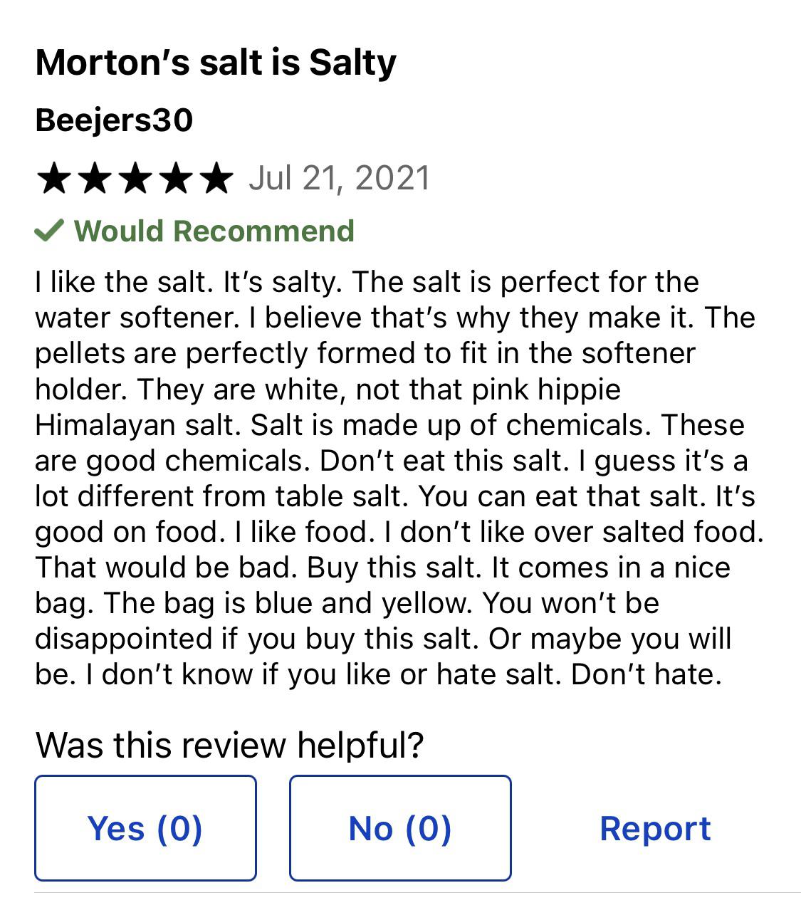 Lowe’s asked me to review salt pellets for the water softener. So I did