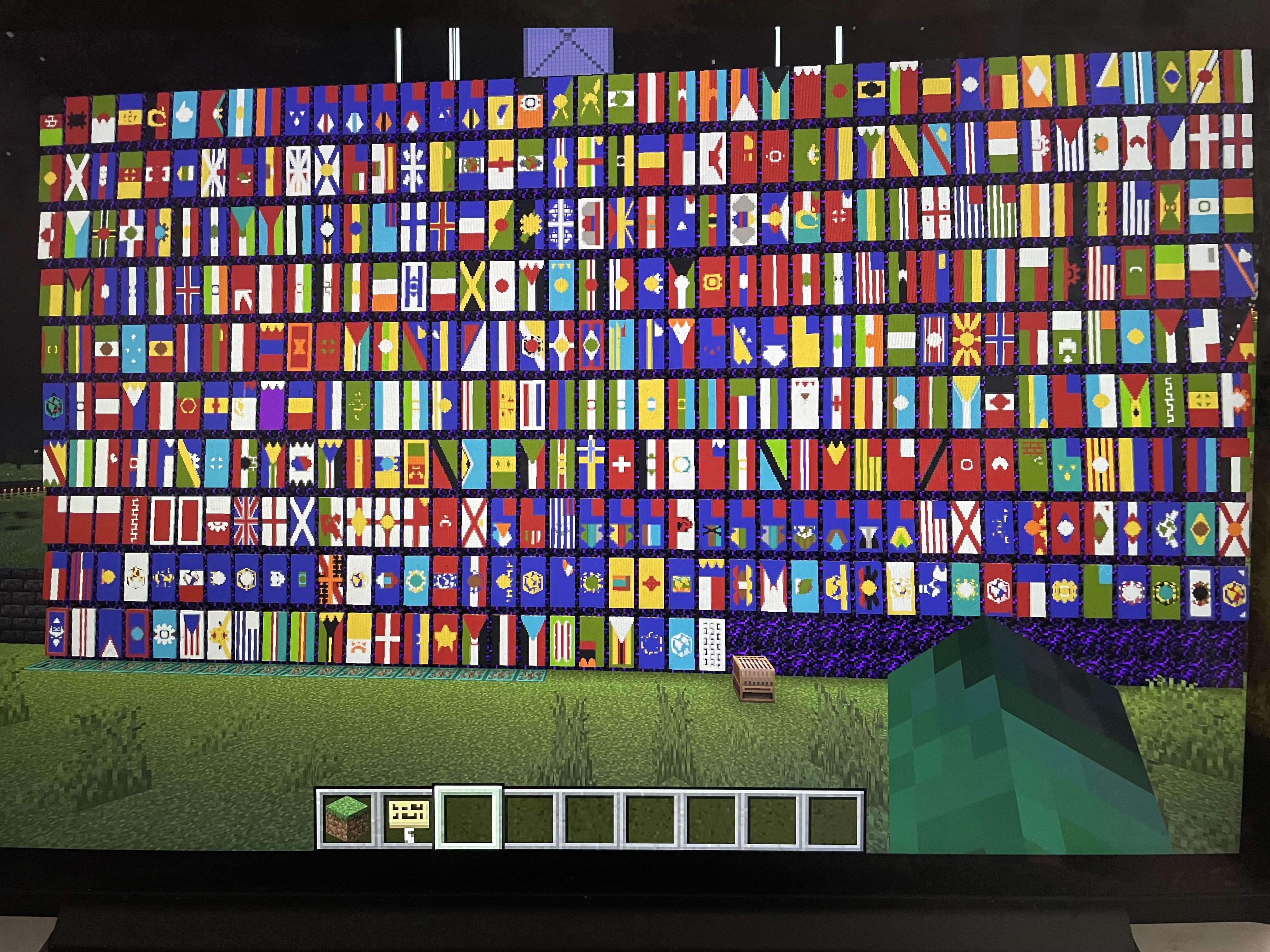 Wall of Flags in Minecraft national, regional, territorial, disputed