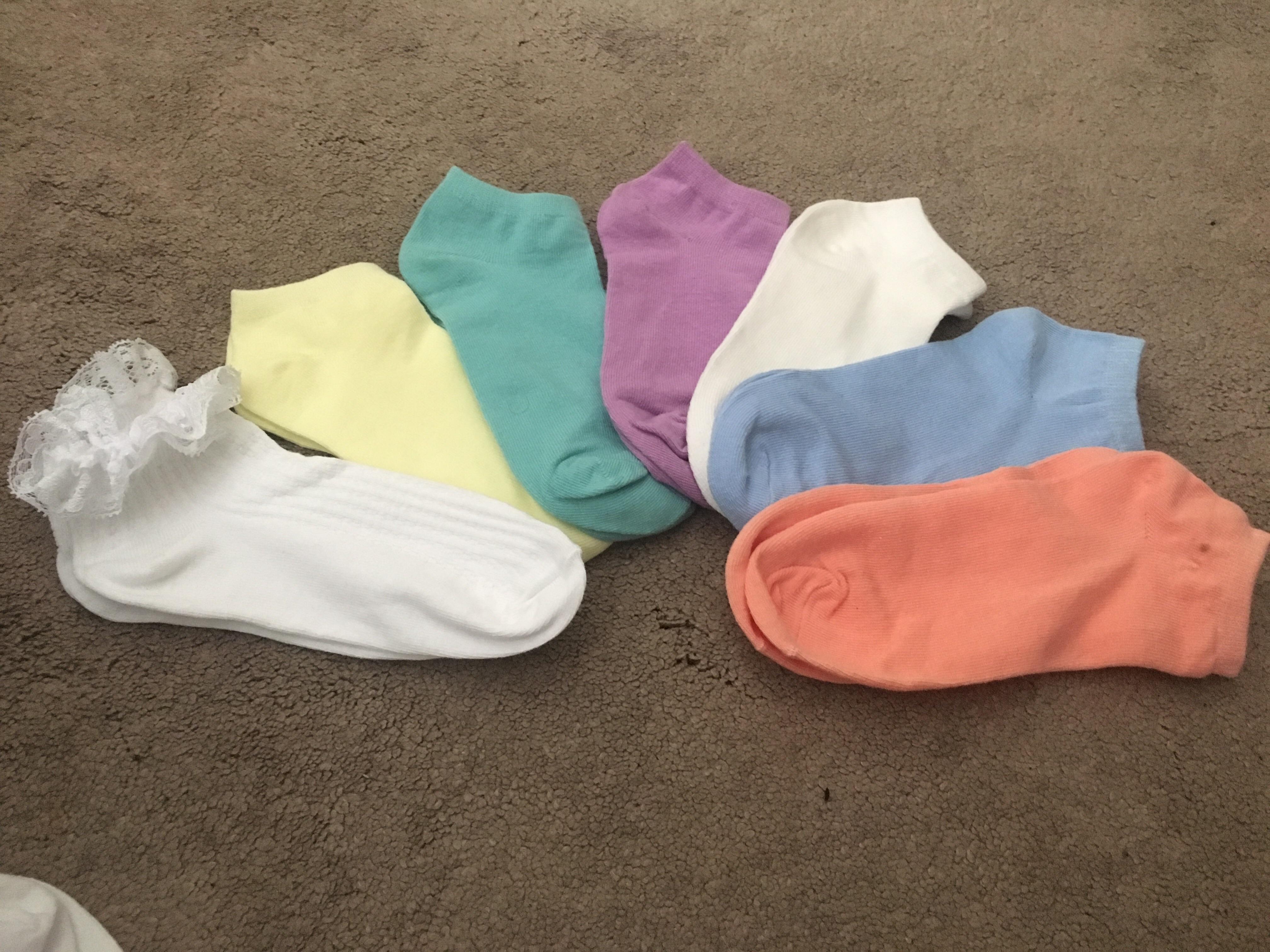 My collection of cute socks I plan on wearing in the next few weeks