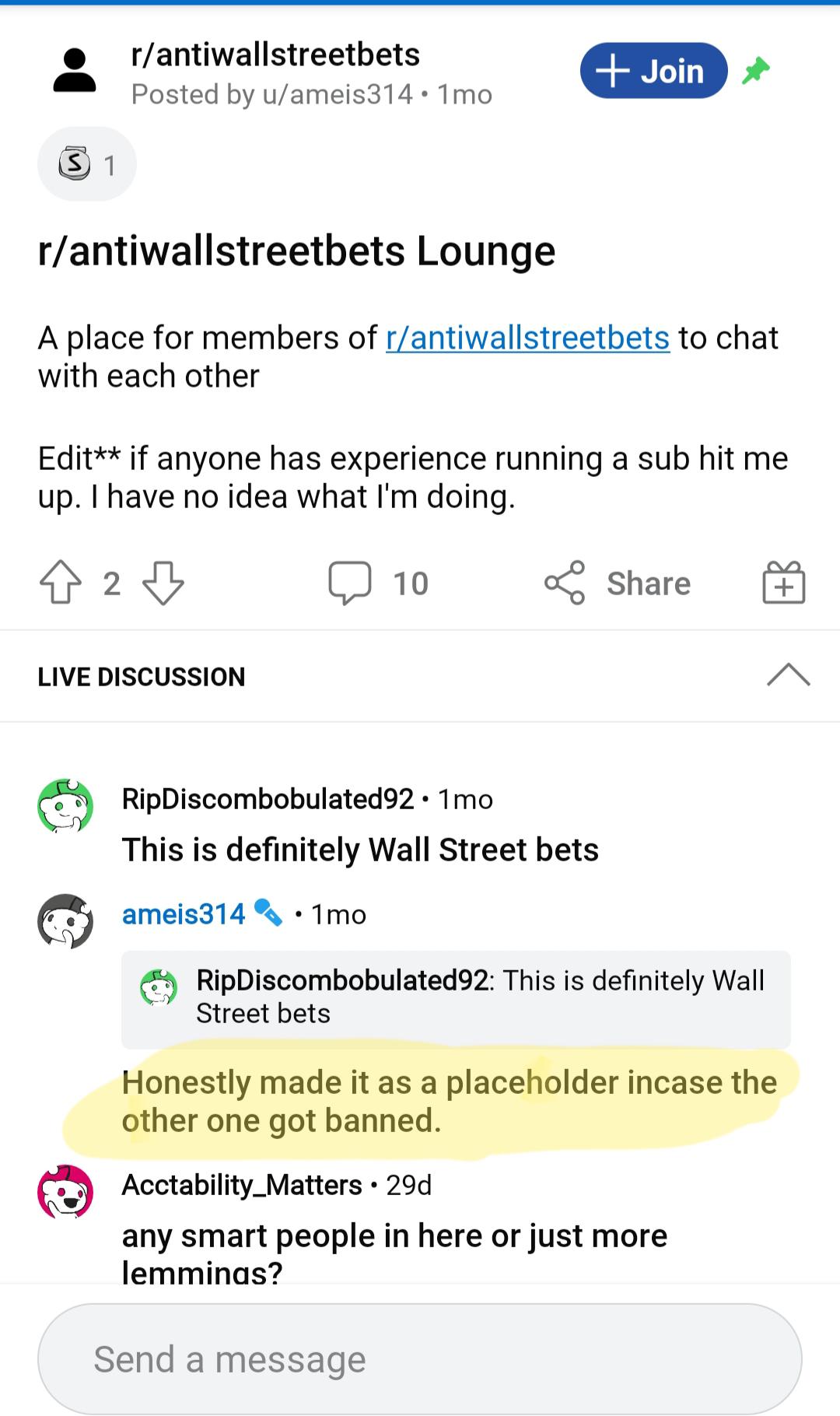 Normally would join the group that started first, but r