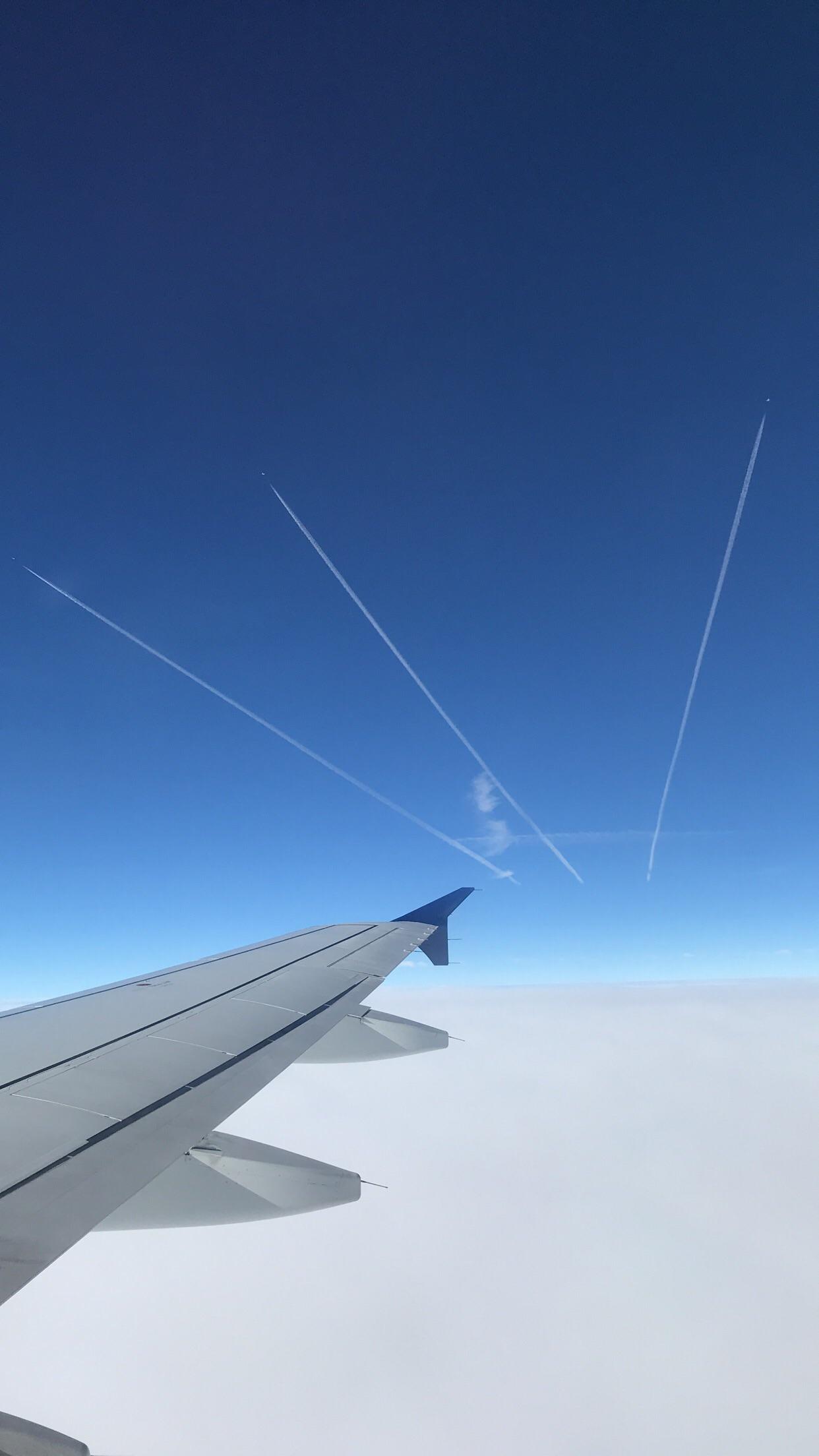 3 fighter jets flying over my commercial flight at 30,000 feet. America