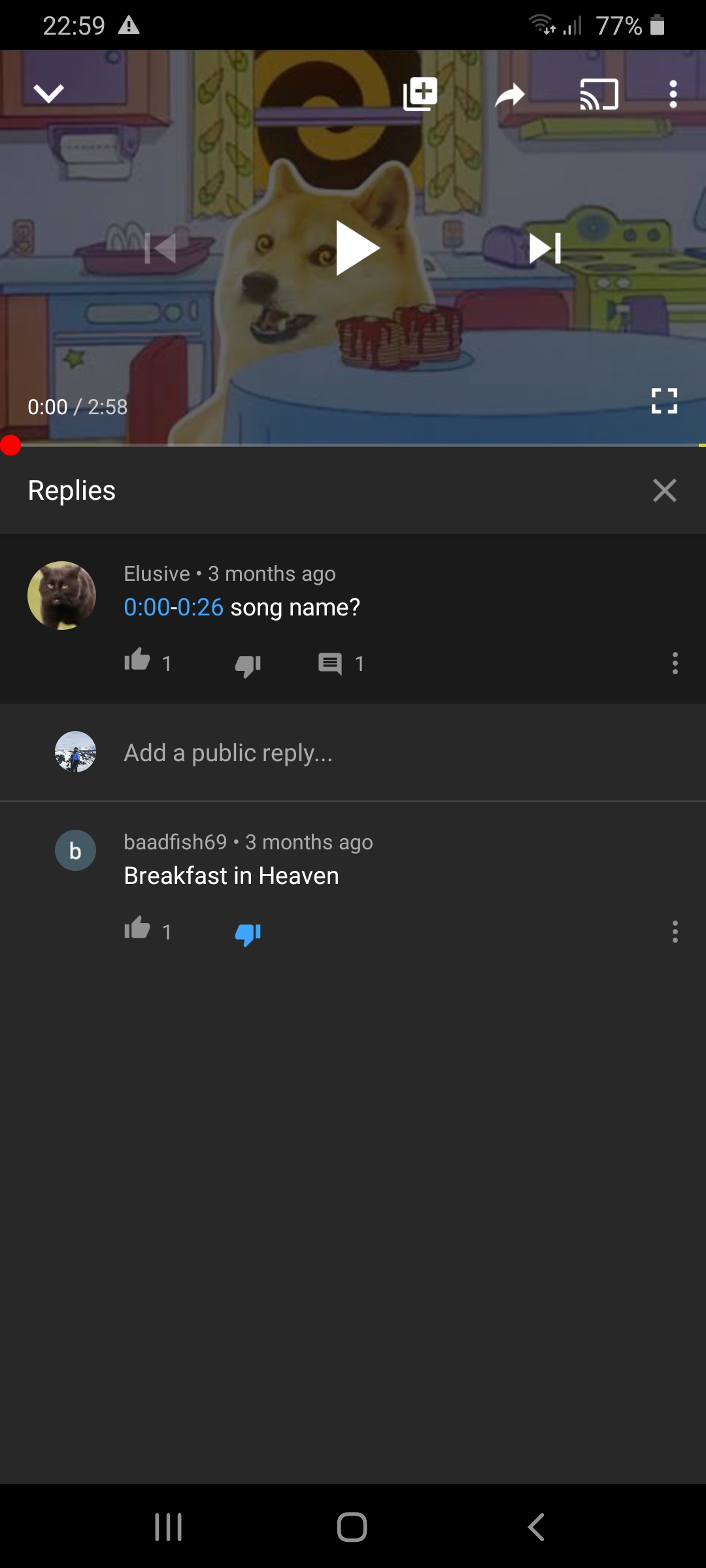 People like this and the fact that you can't downvote youtube comments (p.s thats just the songs