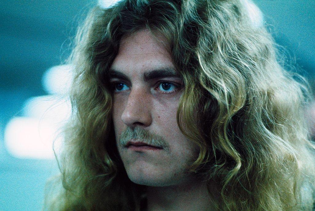 Robert Plant and his shortlived mustache backstage in Amsterdam, May