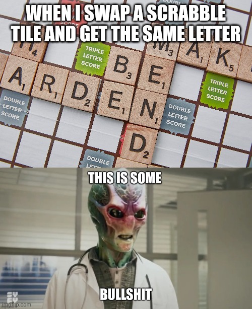 When I swap a tile and get the same letter r/scrabble