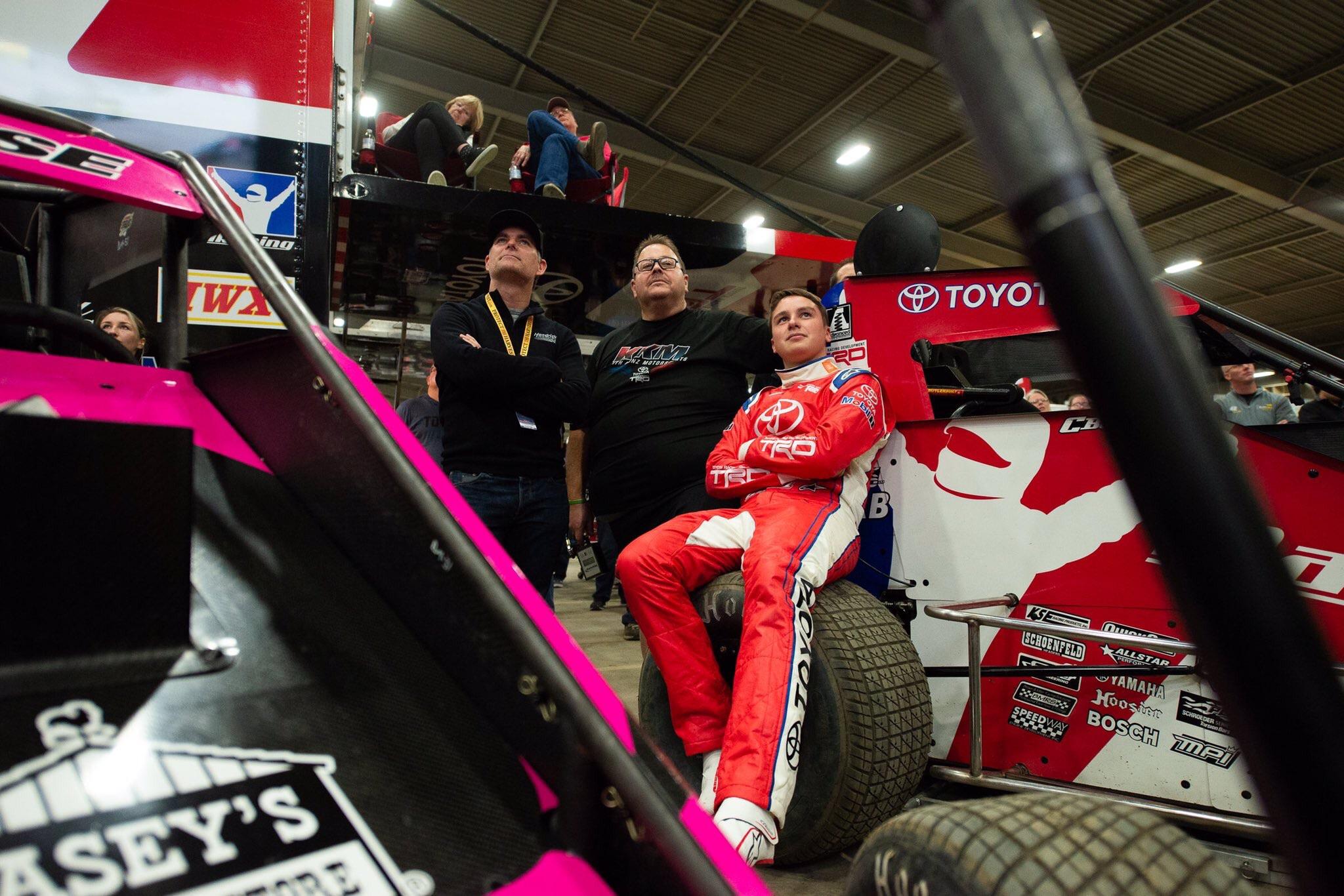 Just a couple of dirt track racers hanging out at the Chili Bowl (photo