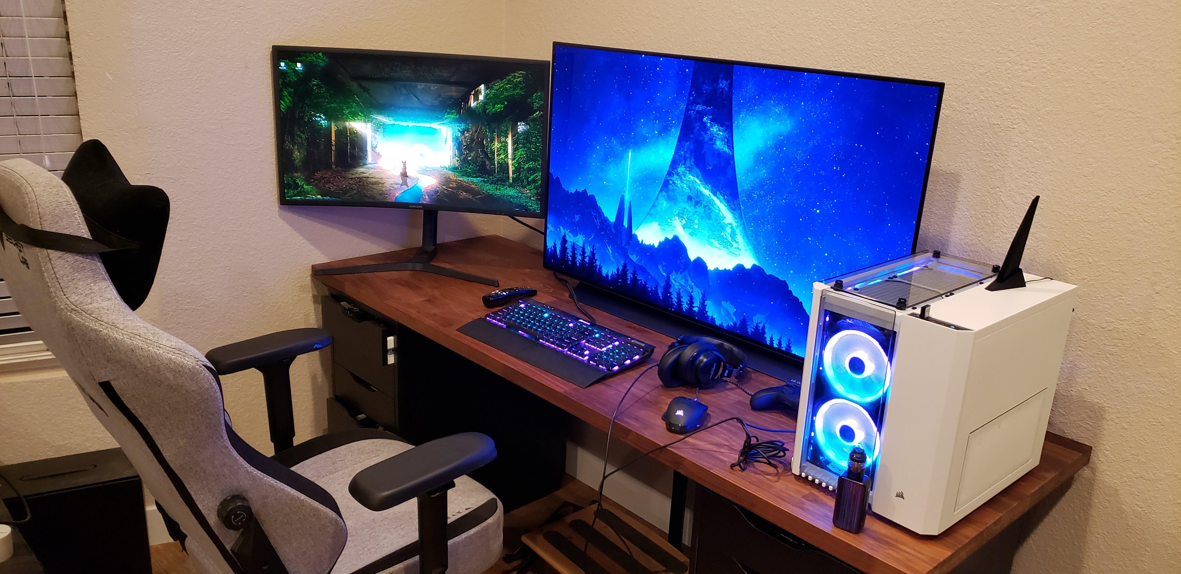 Just got my CX set up. This is how it will sit until I get my wall