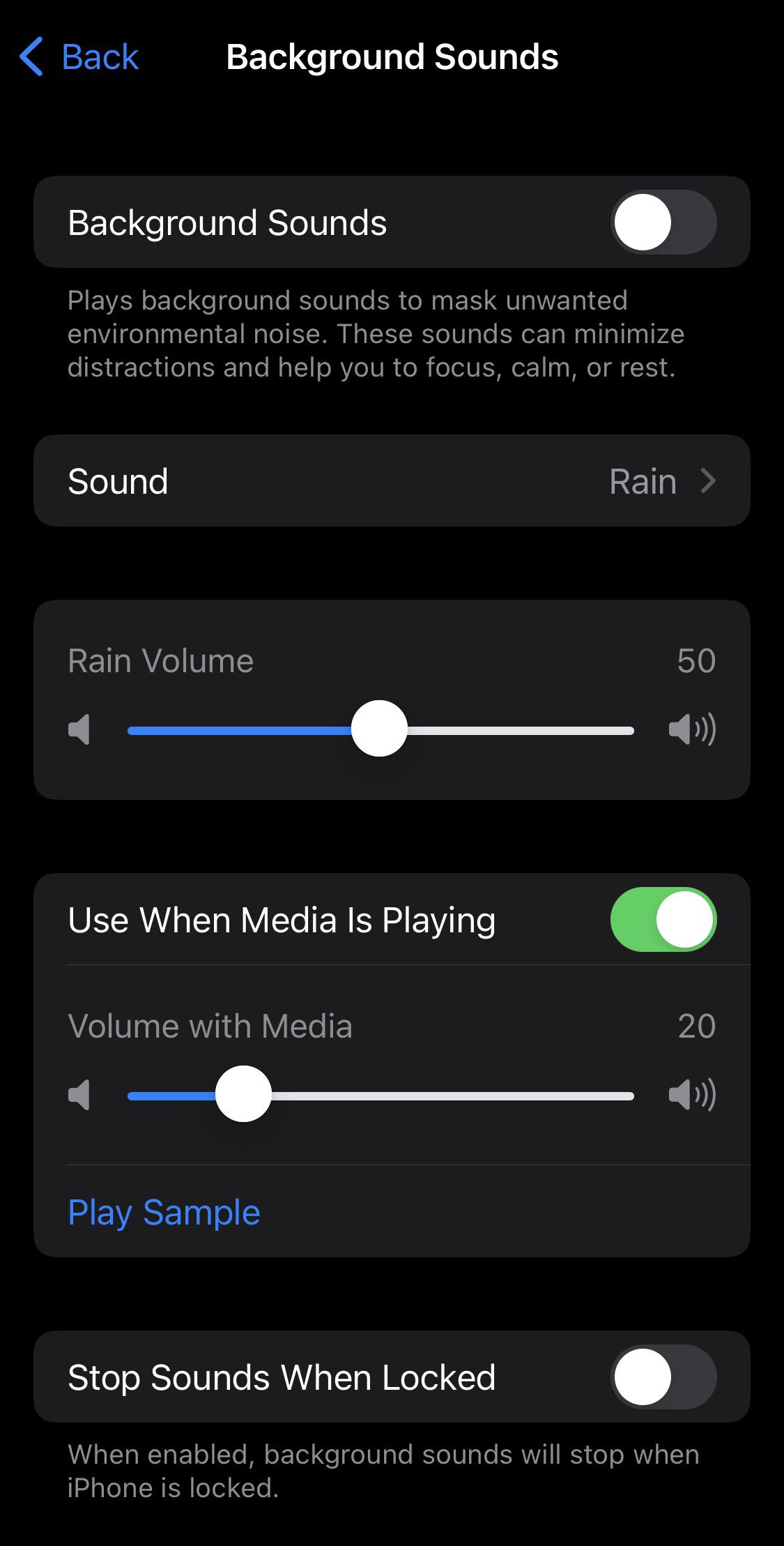 TIL that you can make your iPhone play nature sounds without any