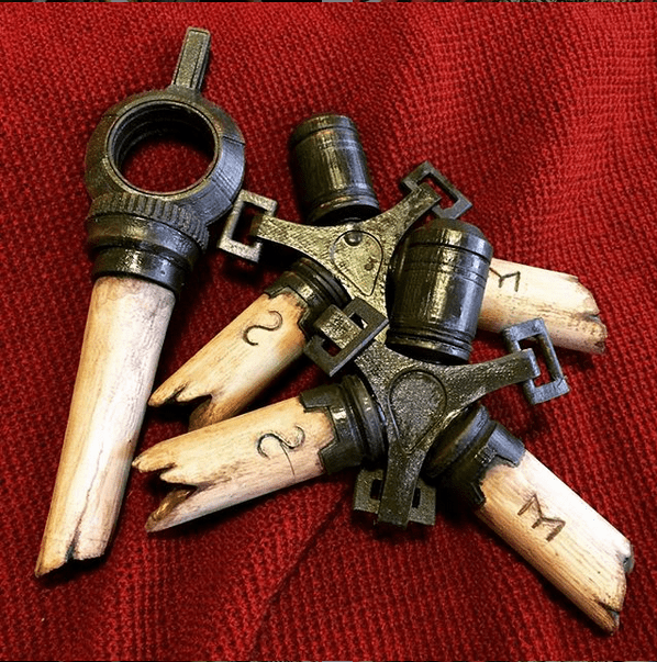 [OC] [Art] Bone Charms from Dishonored that I 3D printed and painted