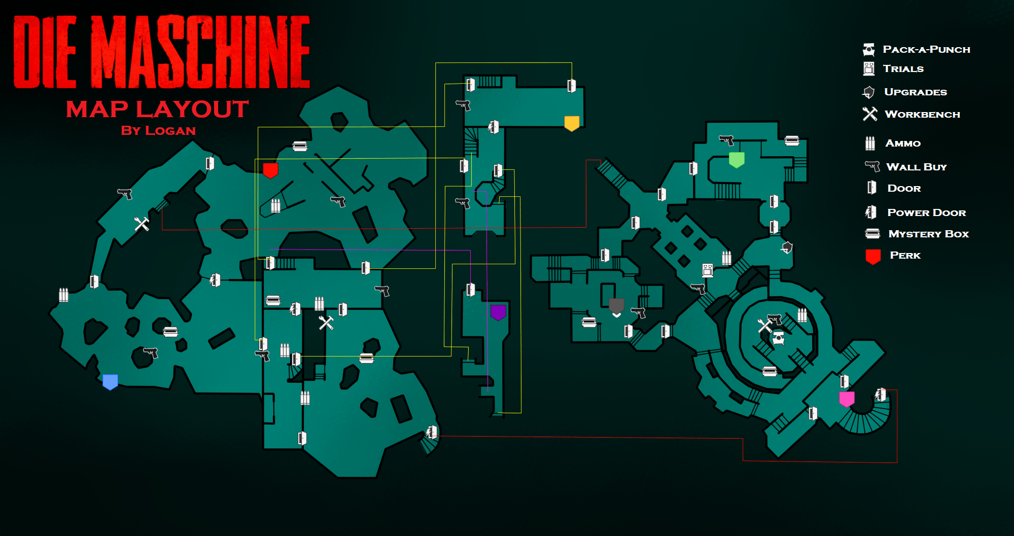 I made a very basic map layout for Die Maschine. r/CODZombies