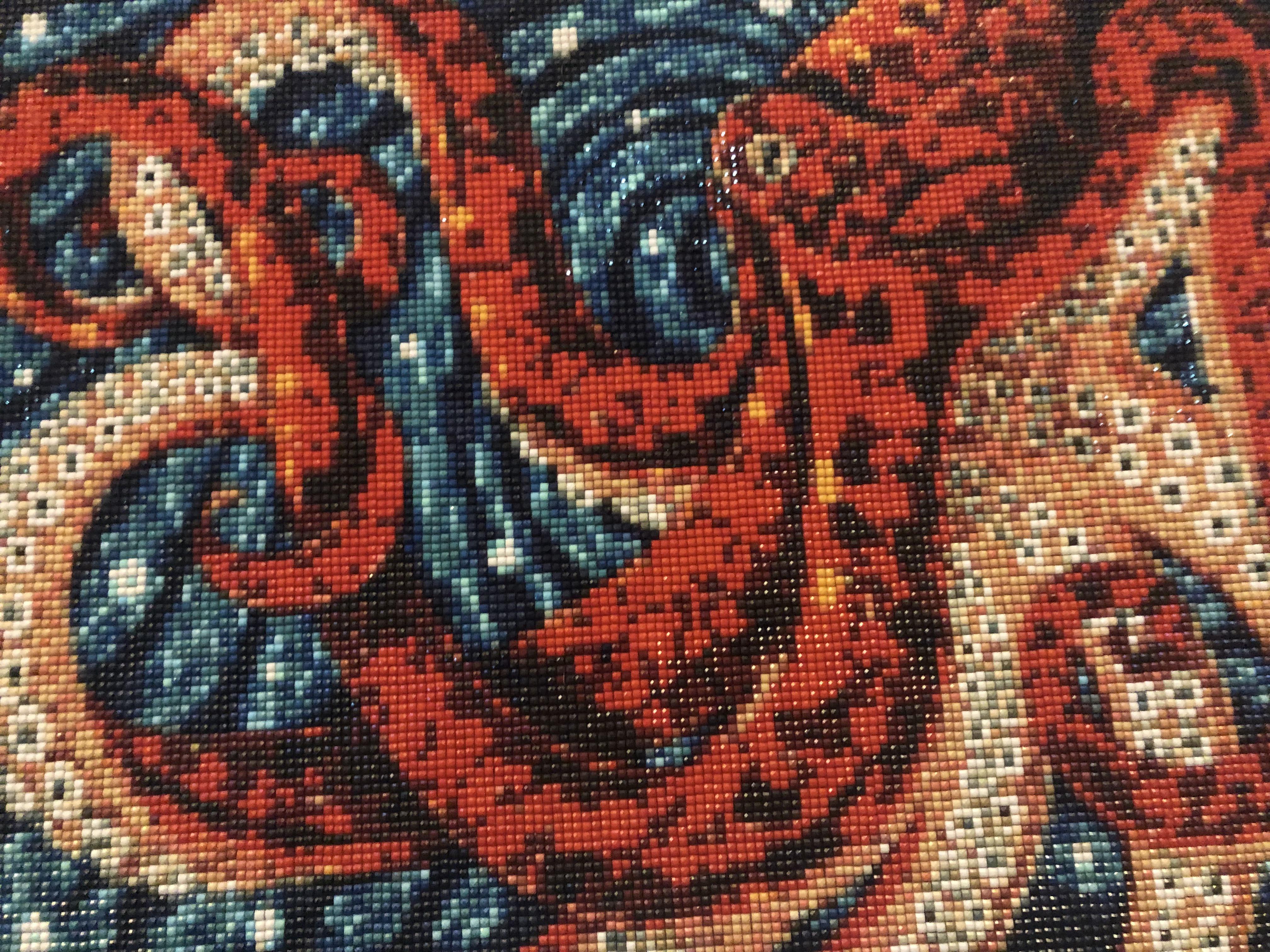 Finished my first diamond painting! Used a baking rolling pin to