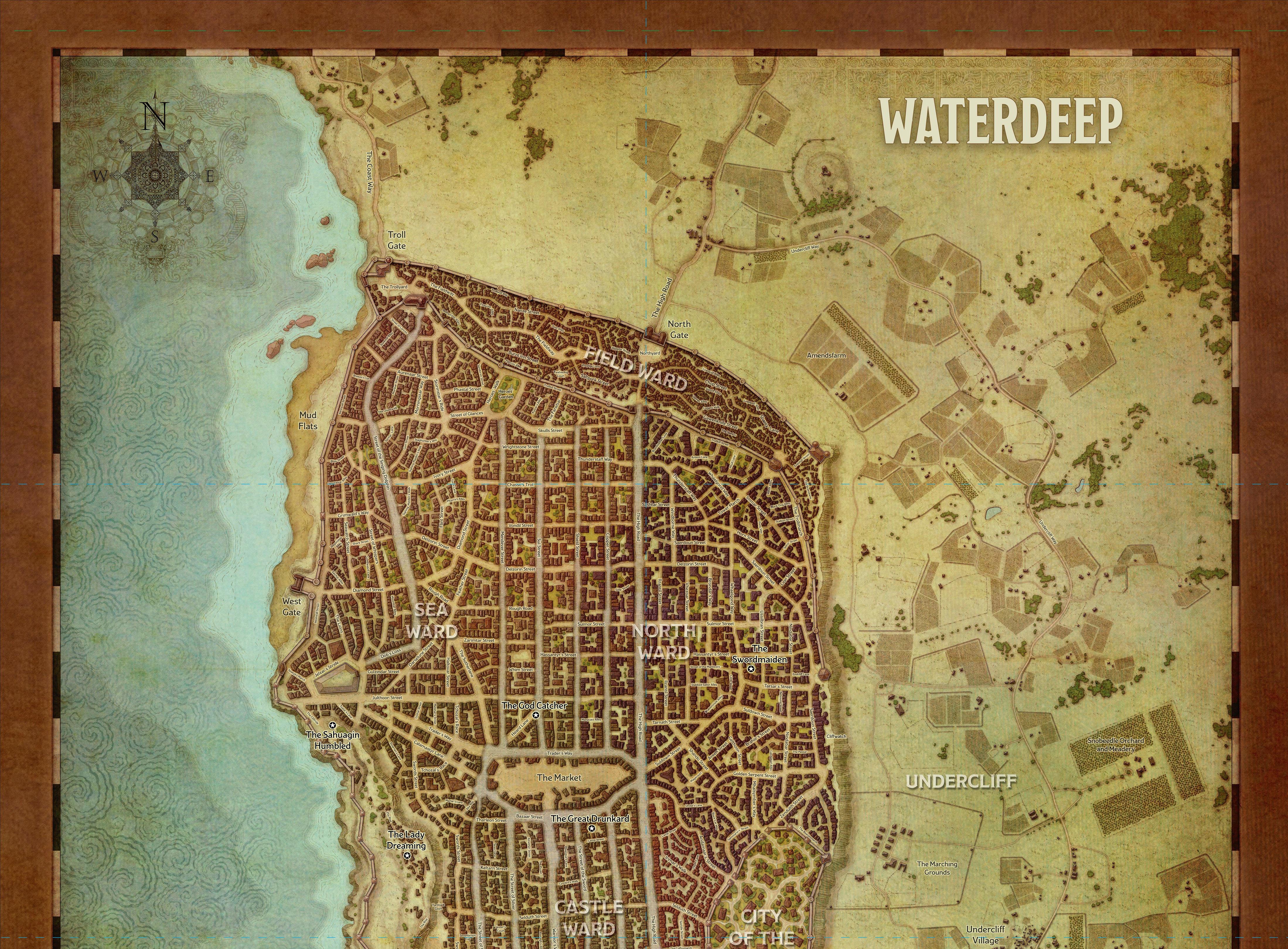 Forgotten Realms Waterdeep Map 5E Waterdeep - Faerun - Forgotten Realms Map (2 Part) : R/Dndmaps