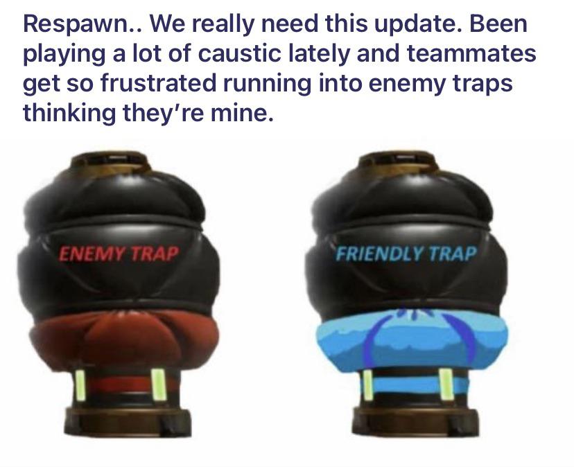 Caustics teammates shoot his traps too often by mistake r/apexlegends